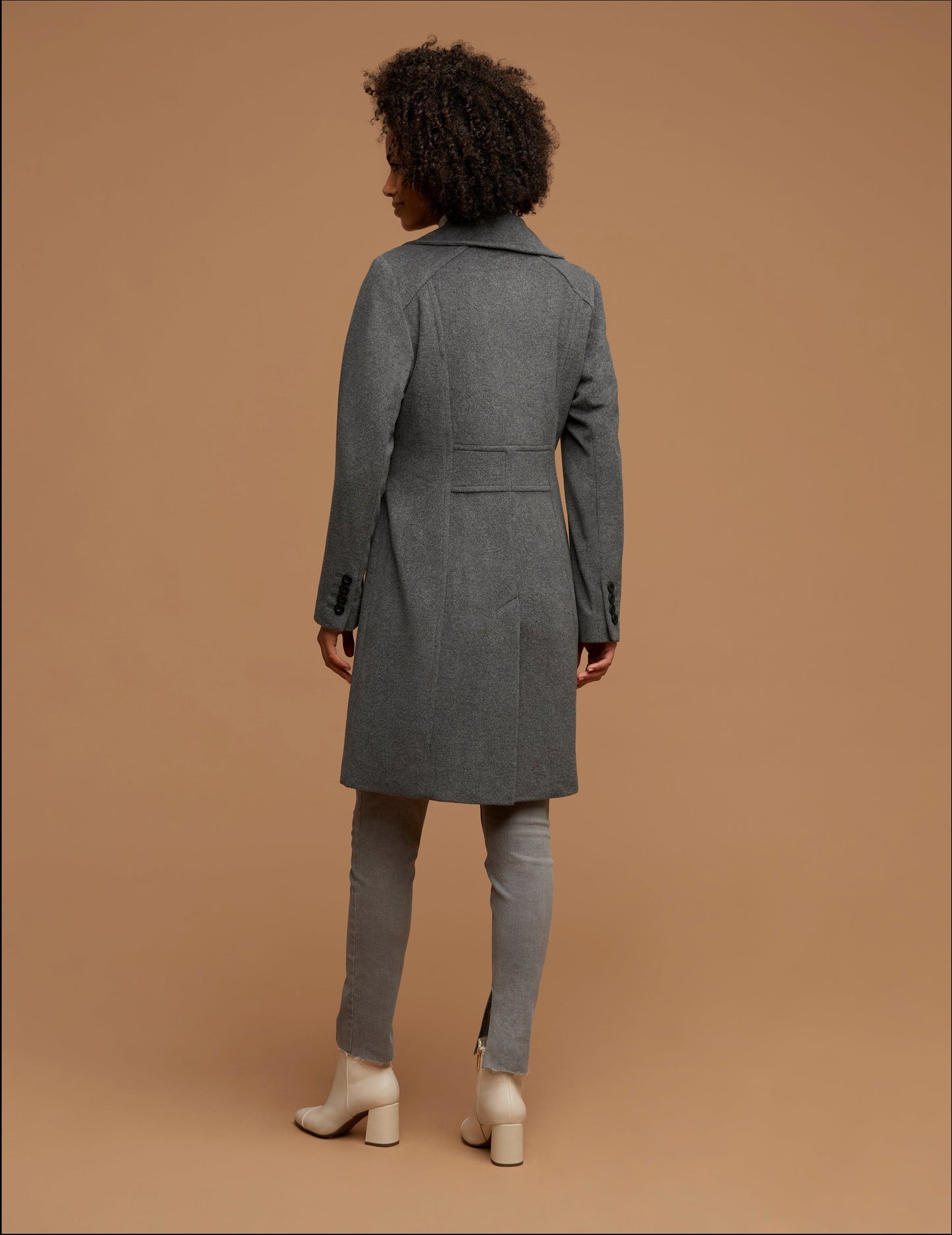 Anne Klein Notch Collar Wool Coat