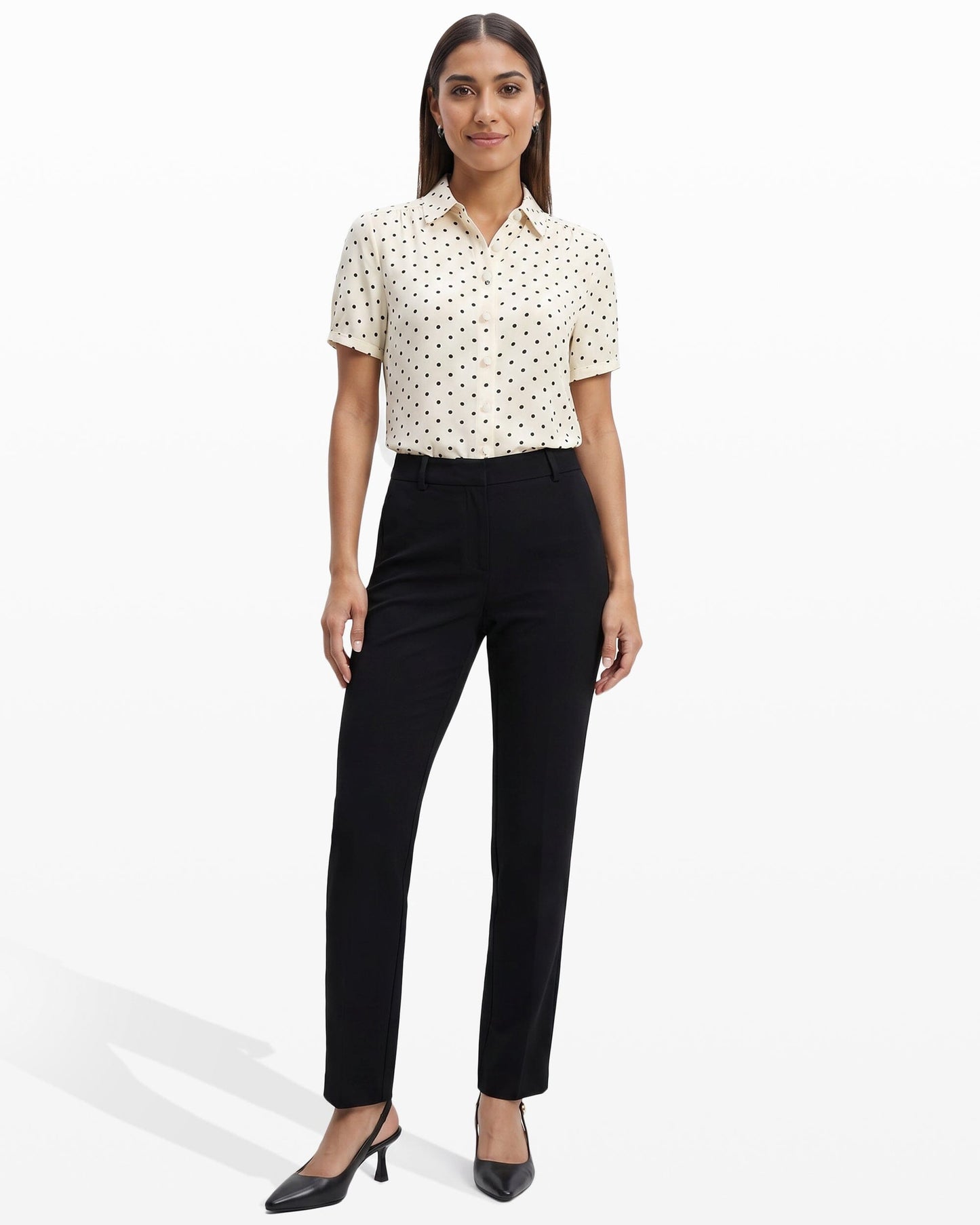 Anne Klein Flare Leg Dress Pant in Black