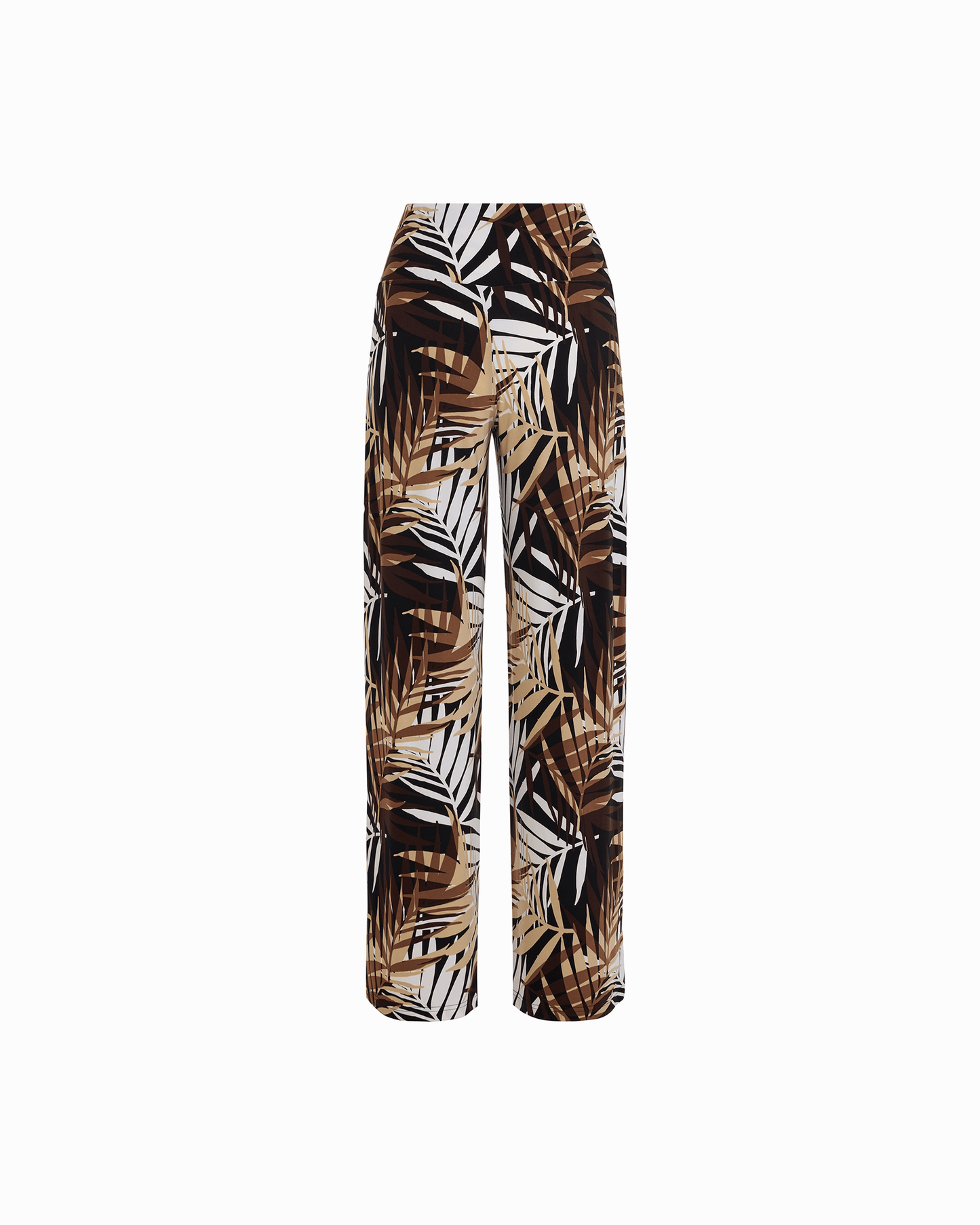 Anne Klein Wide-Leg Palazzo Pant with Wide Waistband in ANNE BLACK MULTI | Anne K