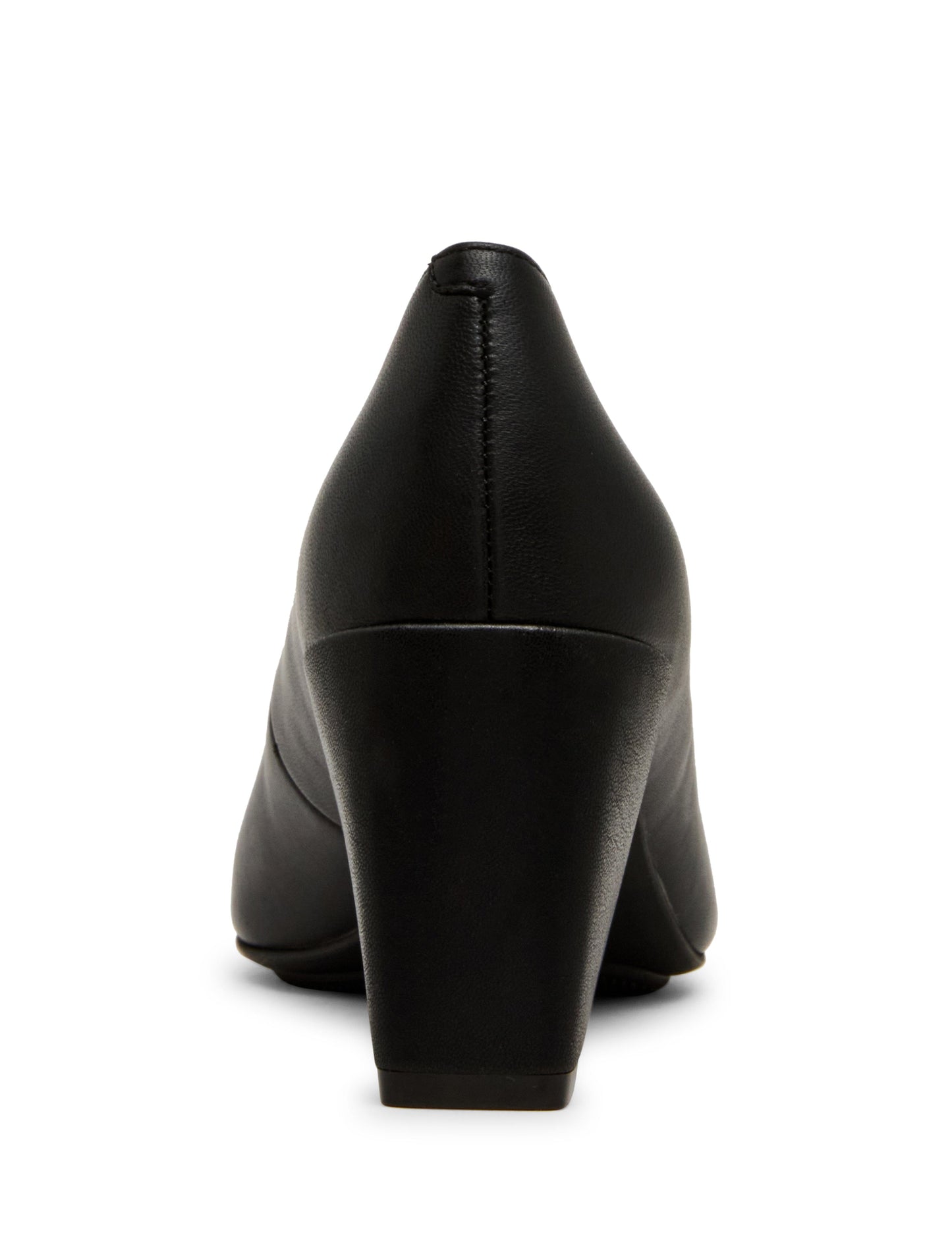 Anne Klein Relena Leather Pump in Black Leather