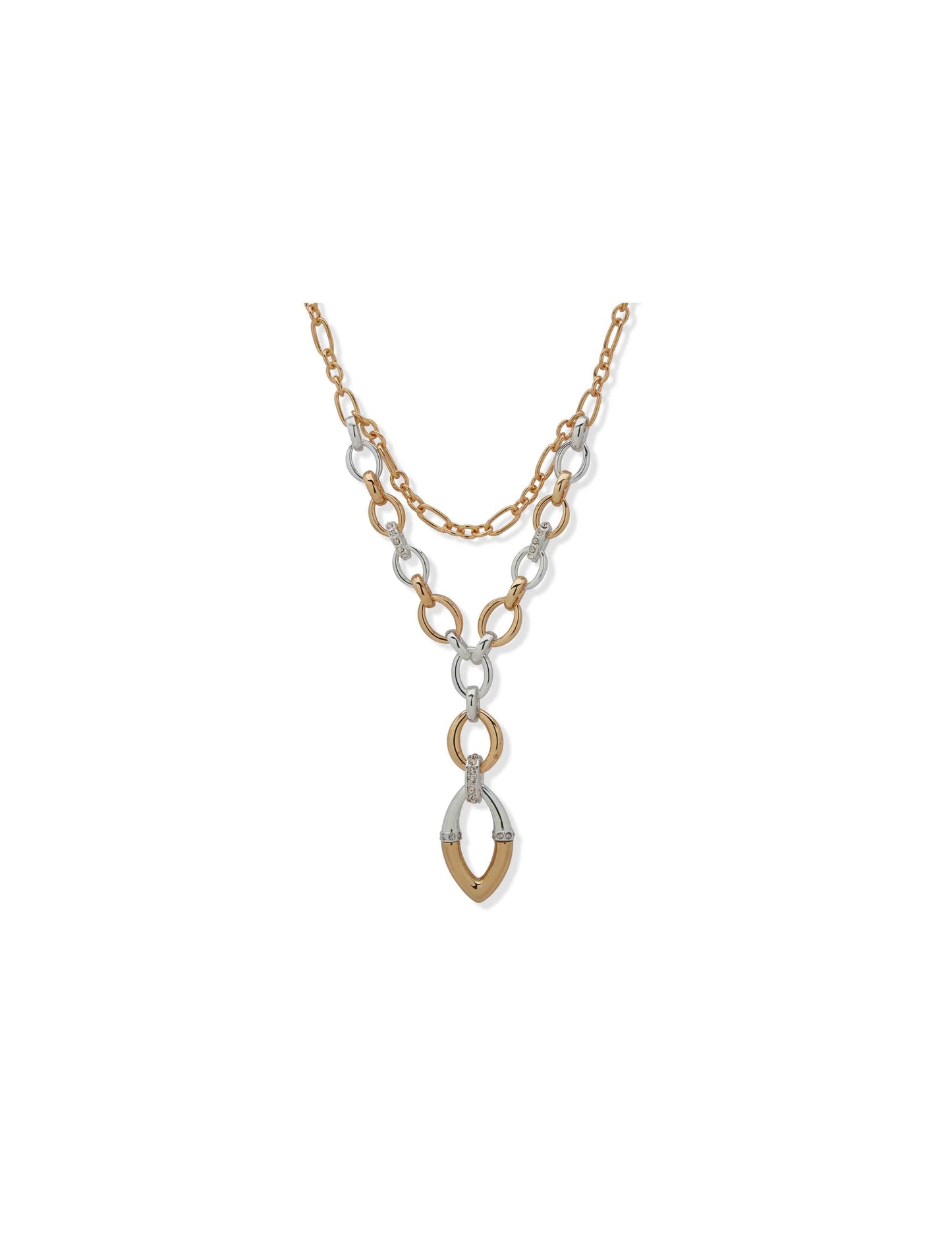 Anne Klein Nk 16/18In Multirow Ttn Linked Yneck-Ttn/Cry