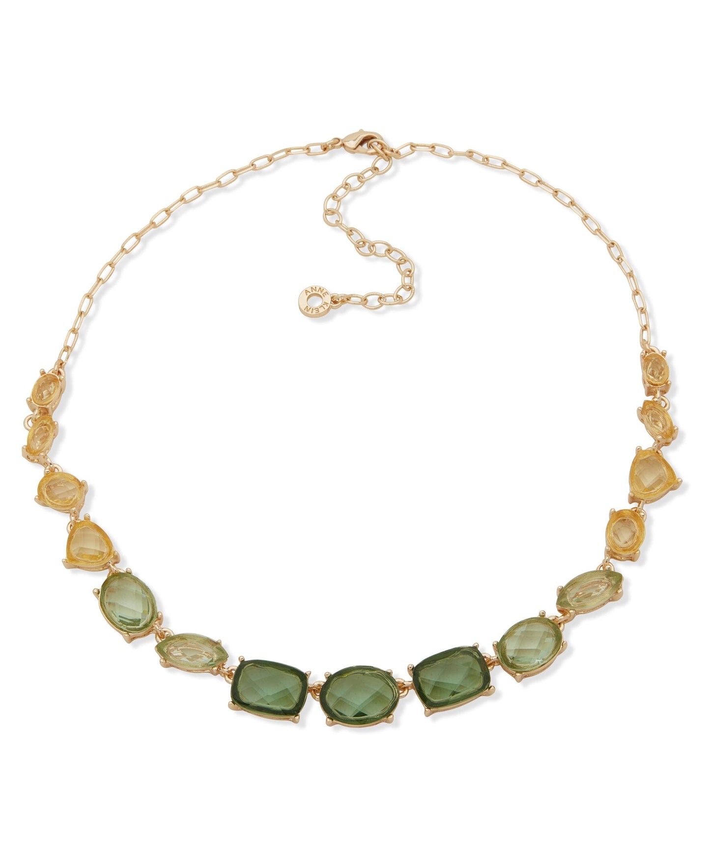 Anne Klein Stationed Stone Frontal Necklace