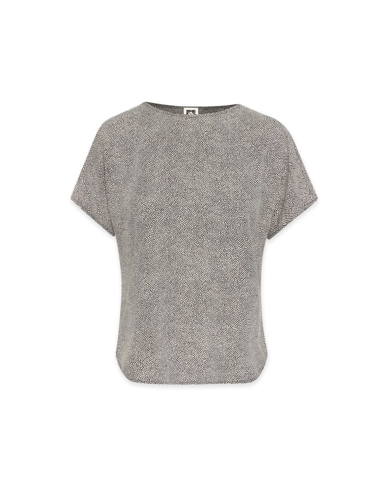 Anne Klein Petite Bateau Neck Blouse, Mini Dot Print