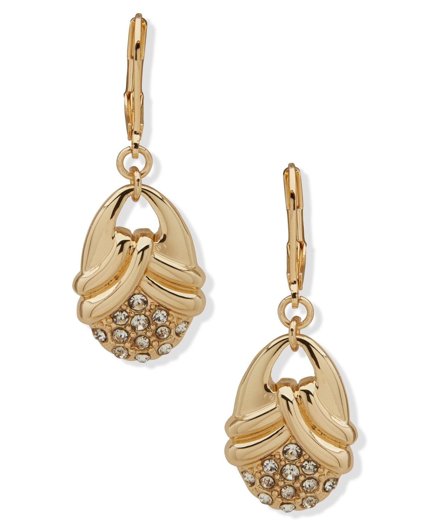 Anne Klein Oval Drop Pierced Earrings