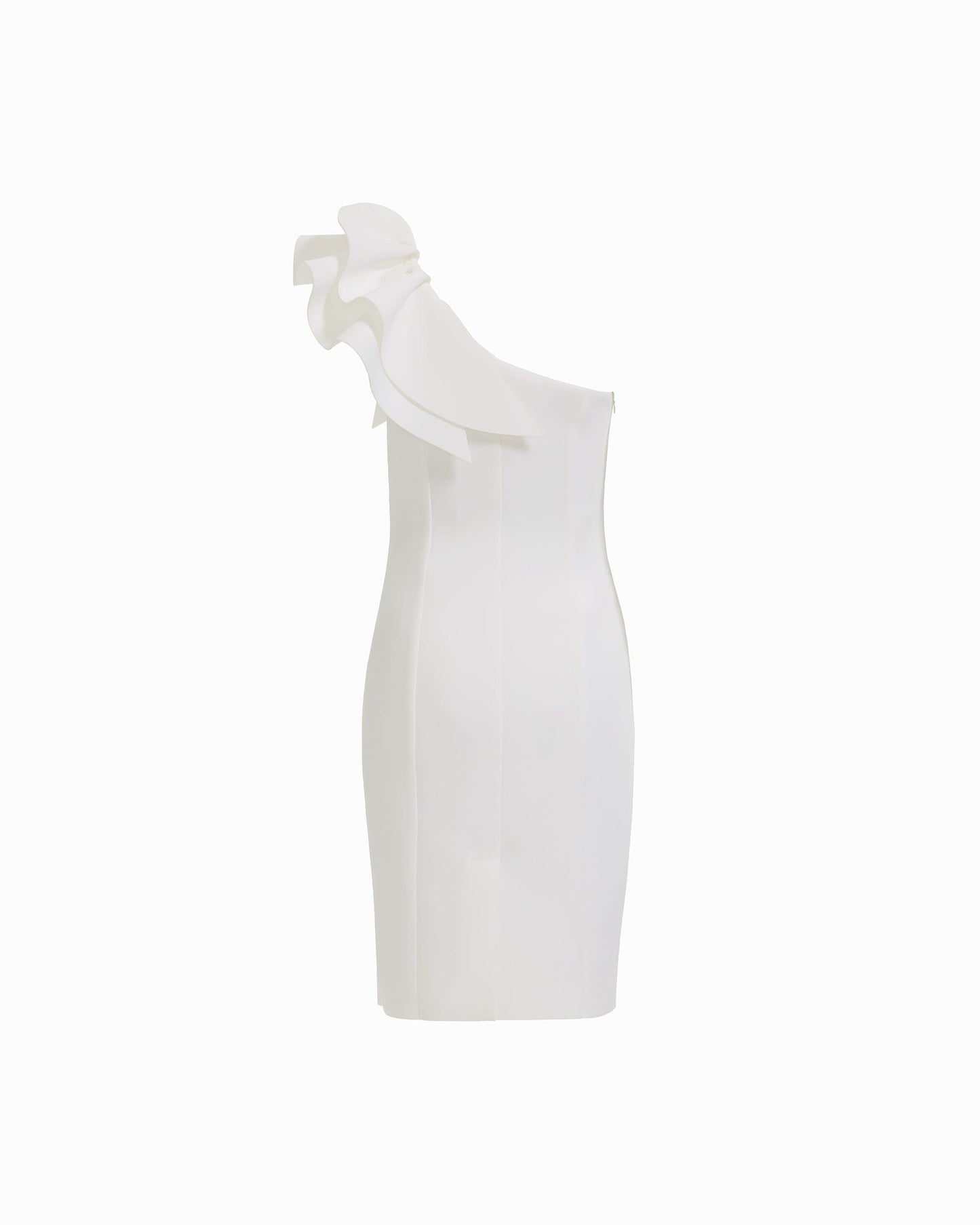 Anne Klein One Shoulder Sheath Dress with Ruffle