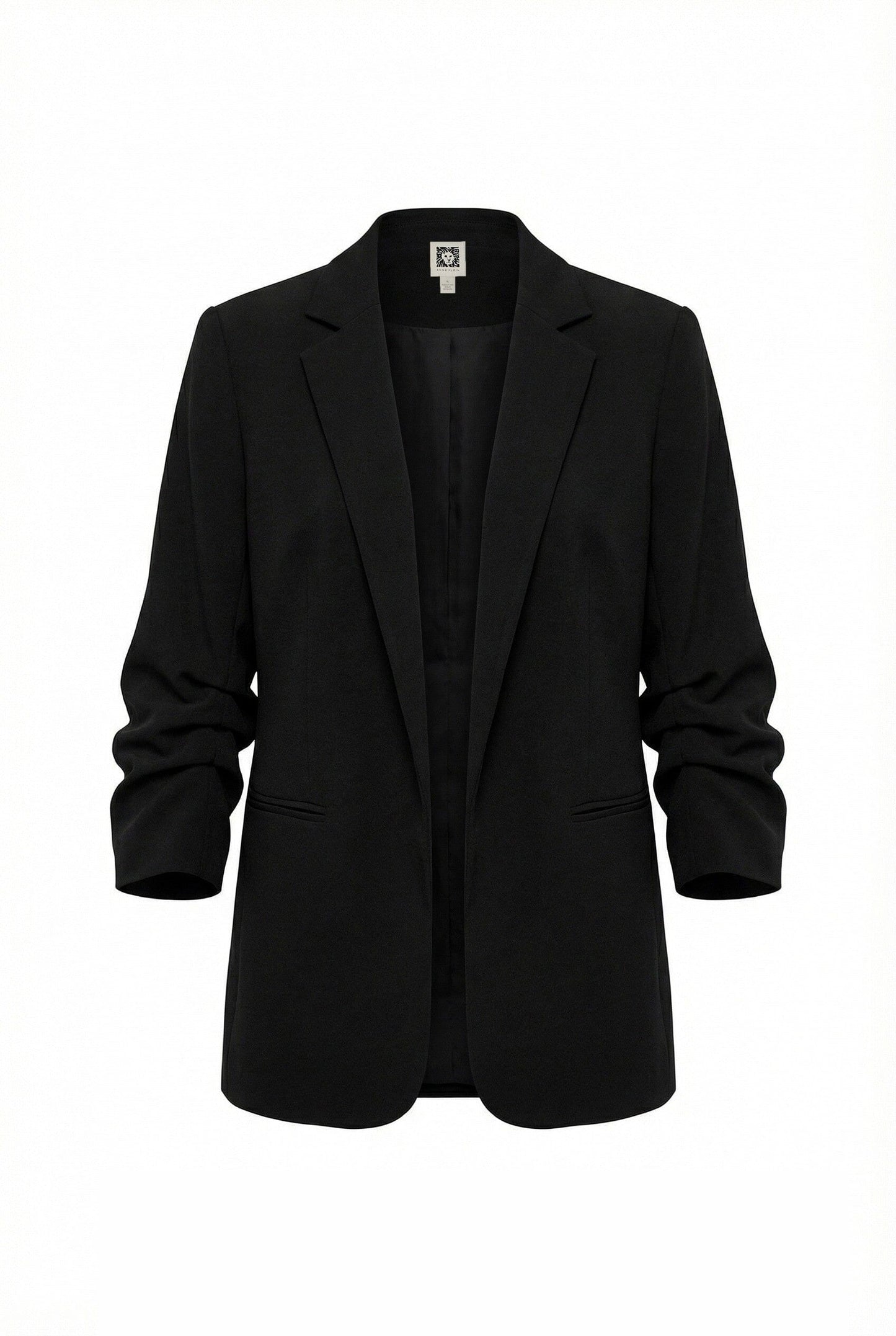 Anne Klein Scrunch Sleeve Open Front Blazer
