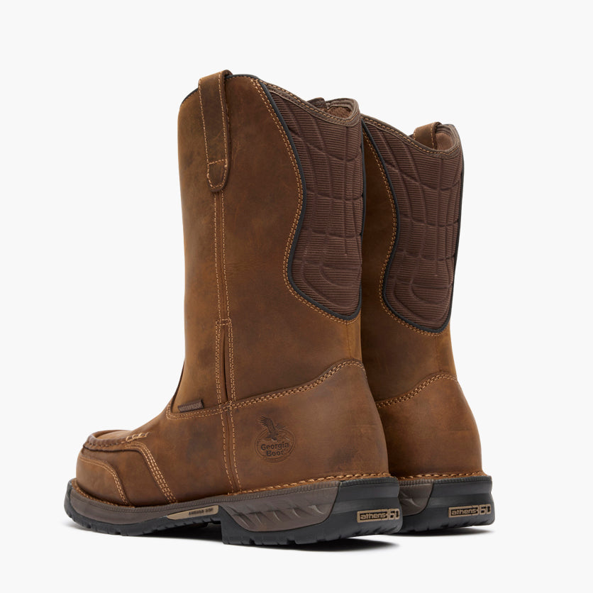 Men Georgia Boot Athens 360 11" Pull-On Waterproof Moc-Toe Nano Composite