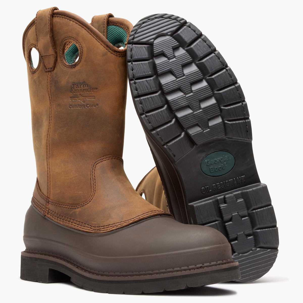 Men Georgia Boot Muddog Wellington Work Boot