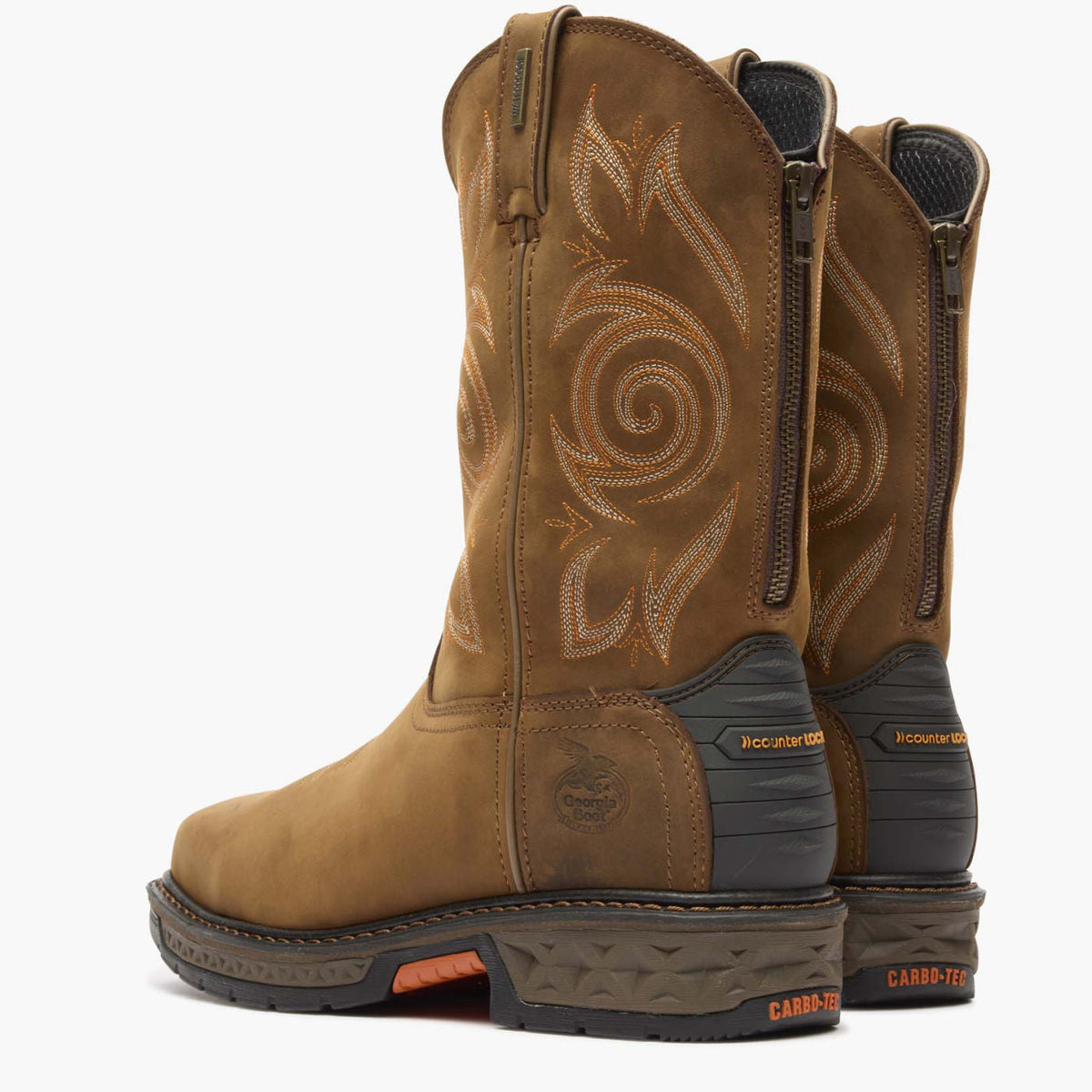 Men Georgia Boot Carbo-Tec LT Steel Toe Waterproof Pull On Work Boot