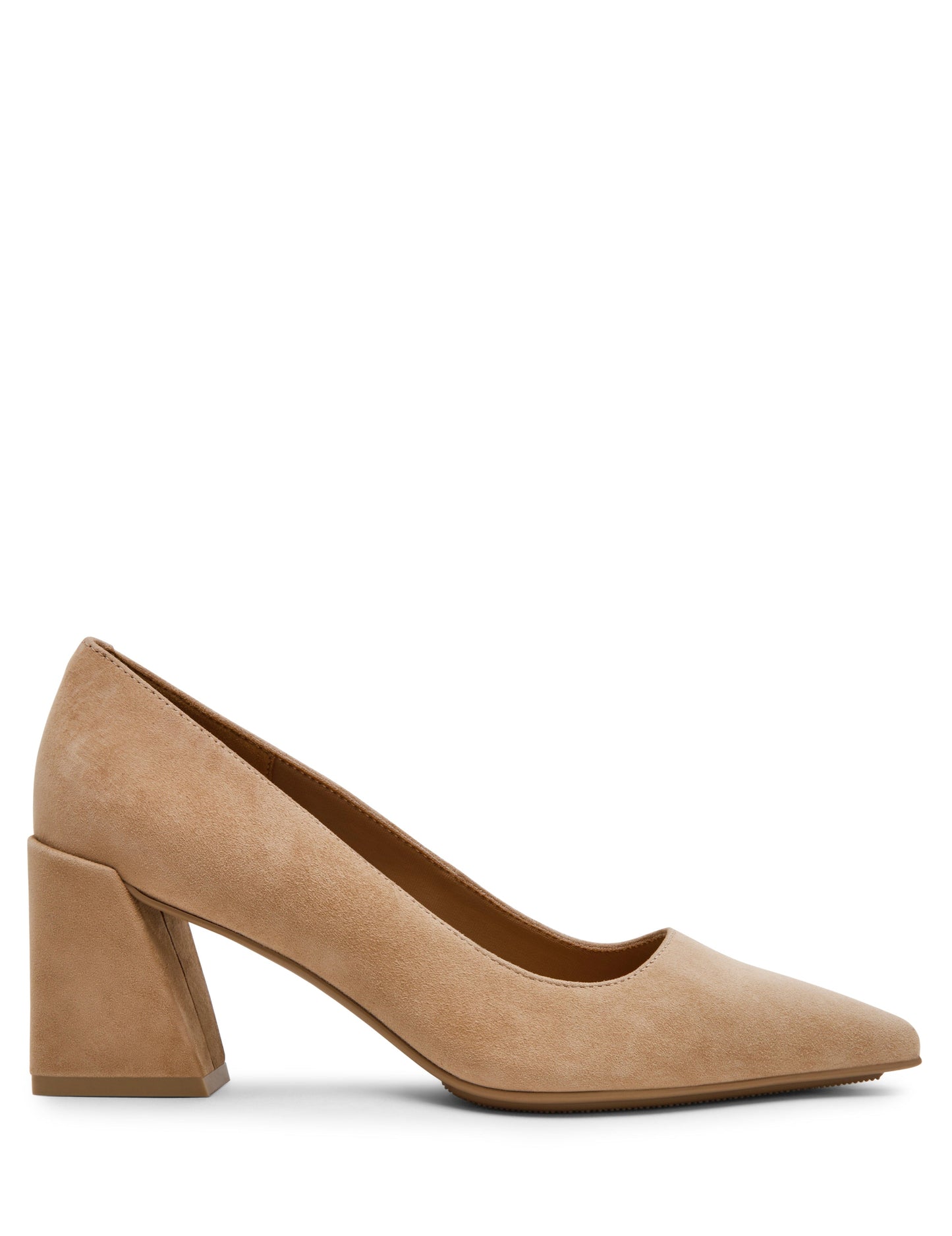 Anne Klein Relena Leather Pump in Sand Suede