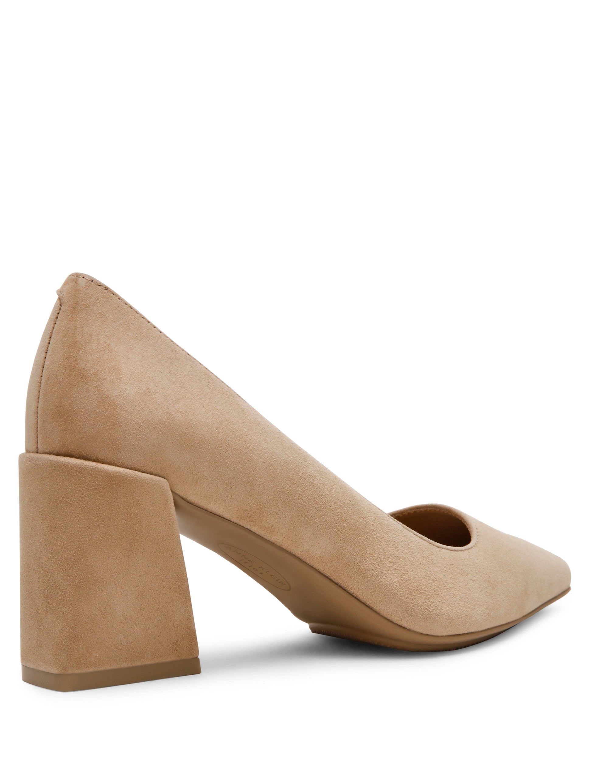 Anne Klein Relena Leather Pump in Sand Suede