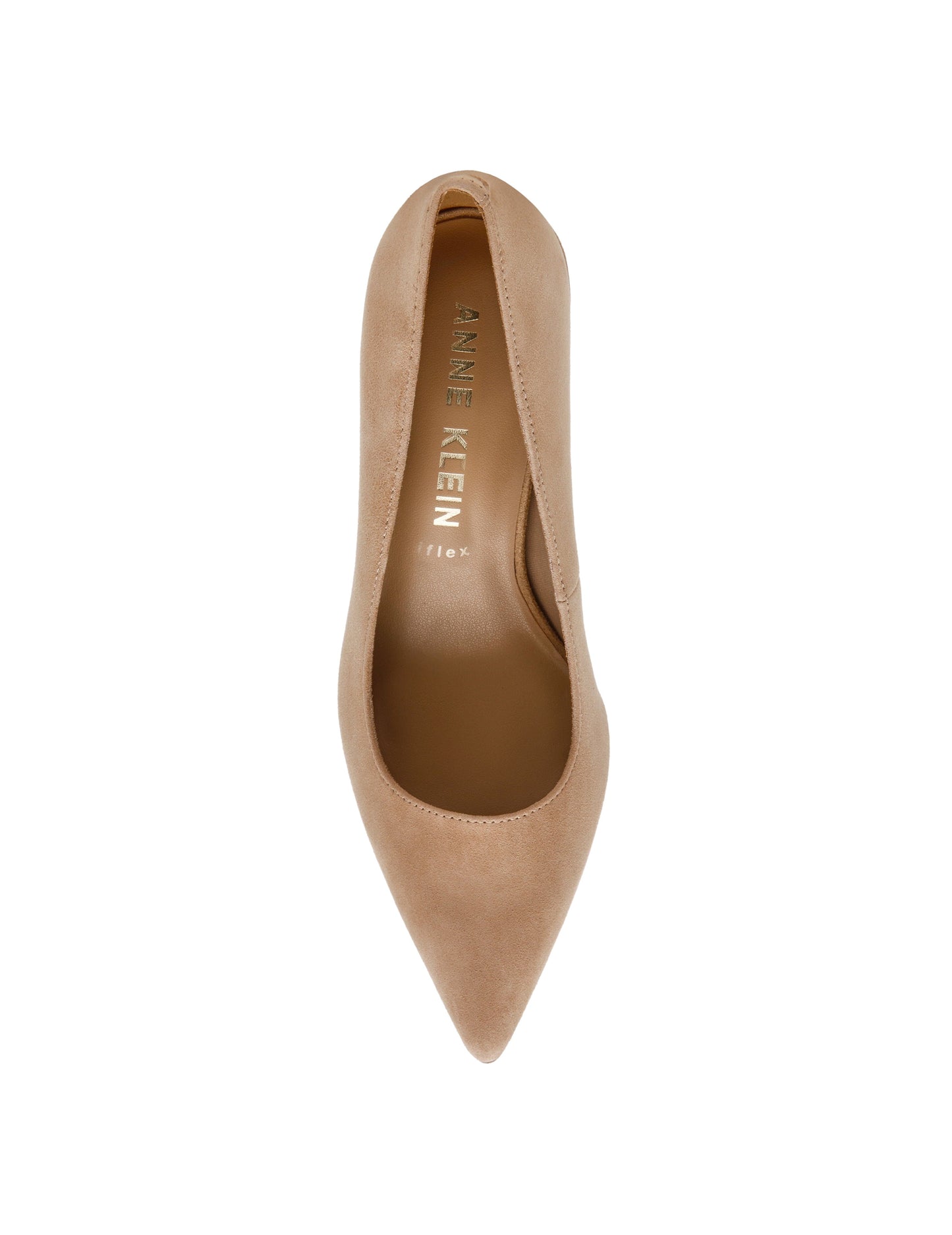 Anne Klein Relena Leather Pump in Sand Suede