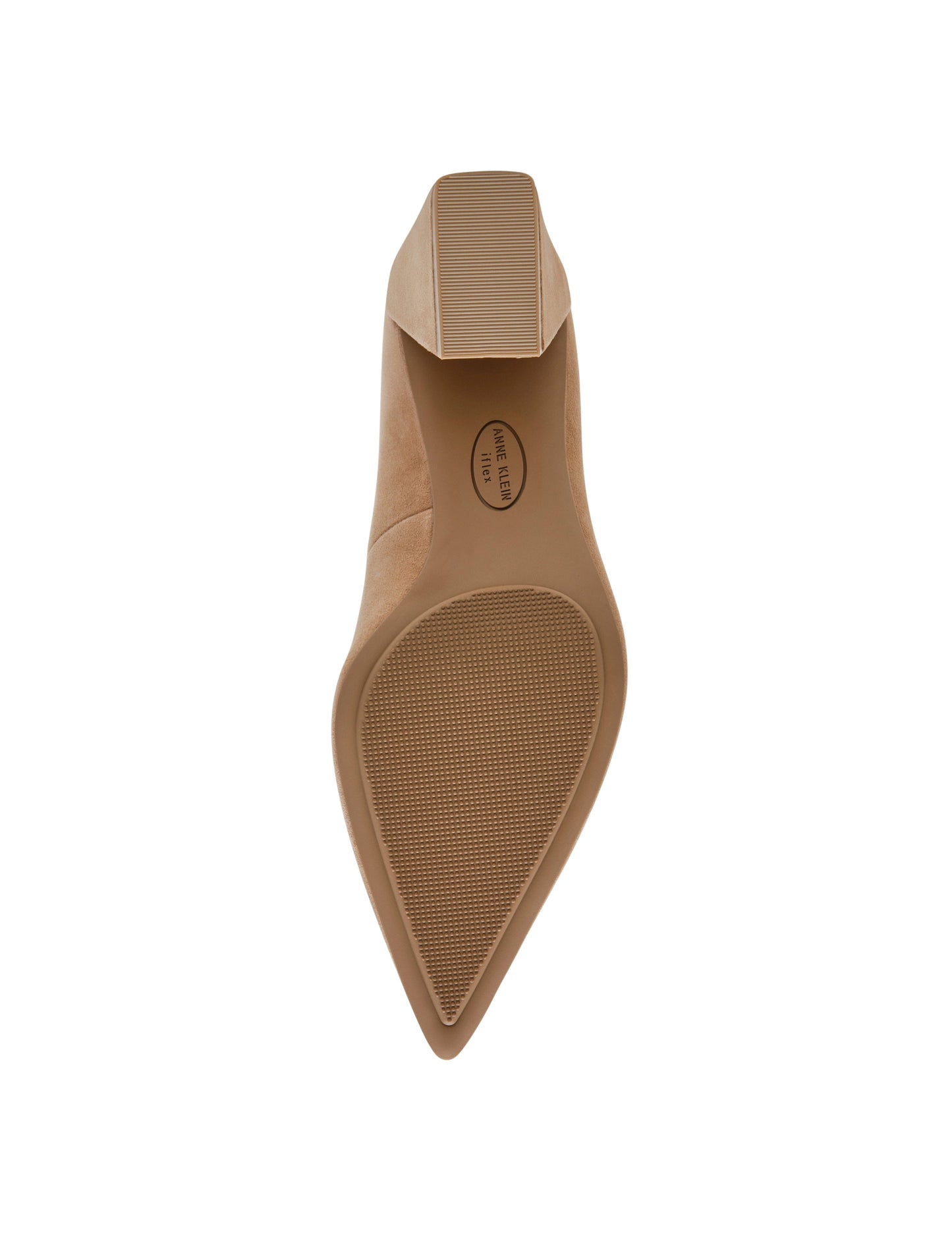 Anne Klein Relena Leather Pump in Sand Suede