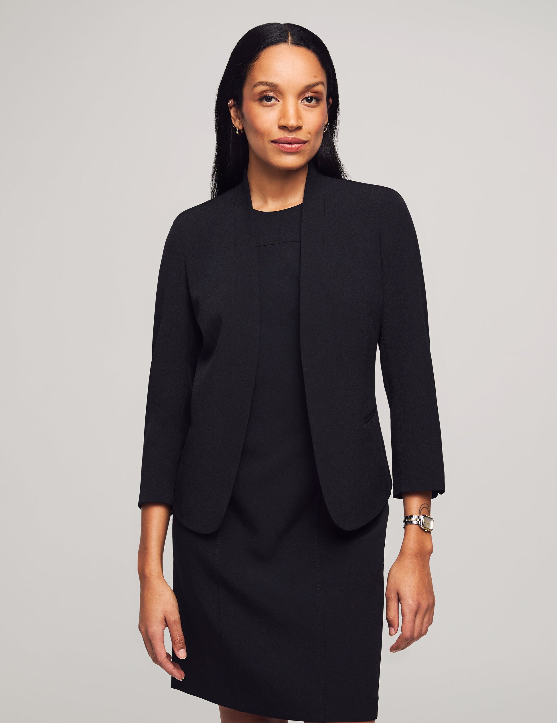 Anne Klein Black Blazer & Sheath Dress Set