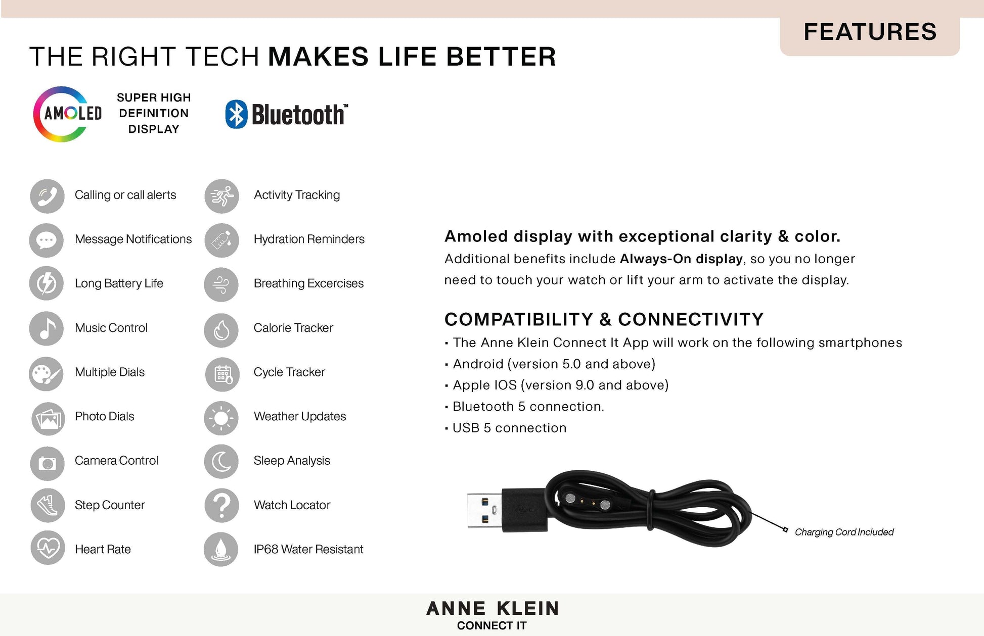 Anne Klein Connect It Illume Smartwatch Set