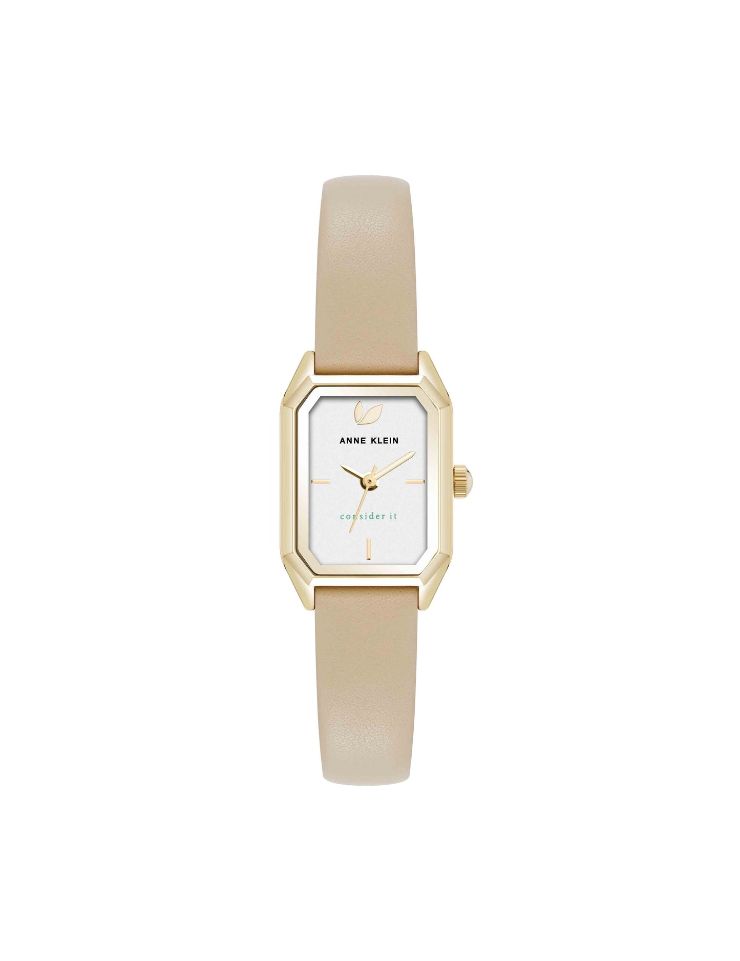 Anne Klein Octagonal Sustainable Leather Band Watch