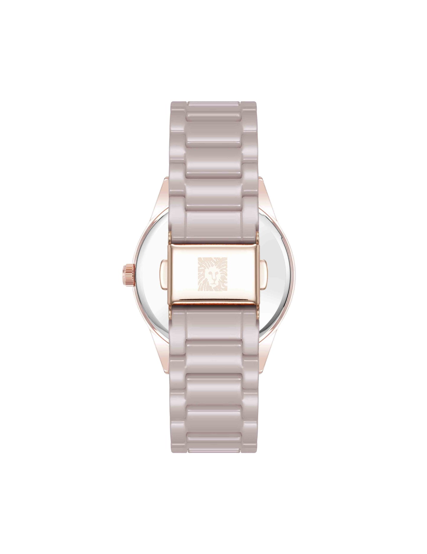 Anne Klein Ceramic Bracelet Floral Dial Watch