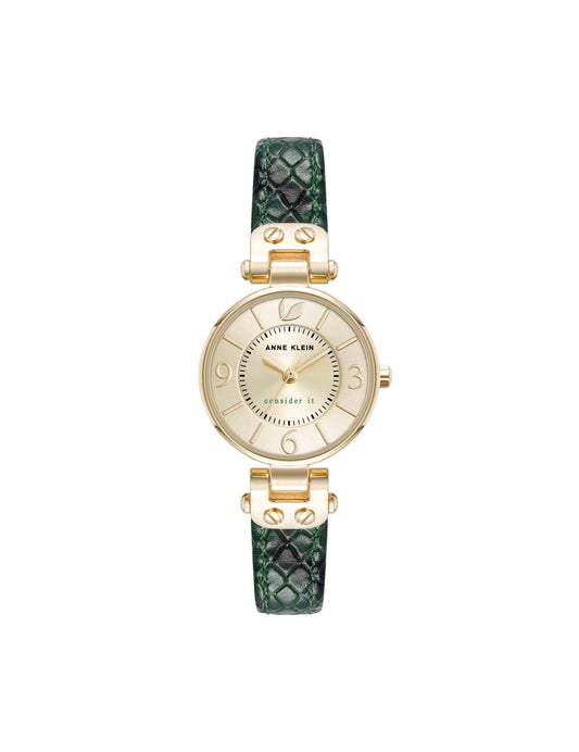 Anne Klein Sustainable Leather Strap Watch