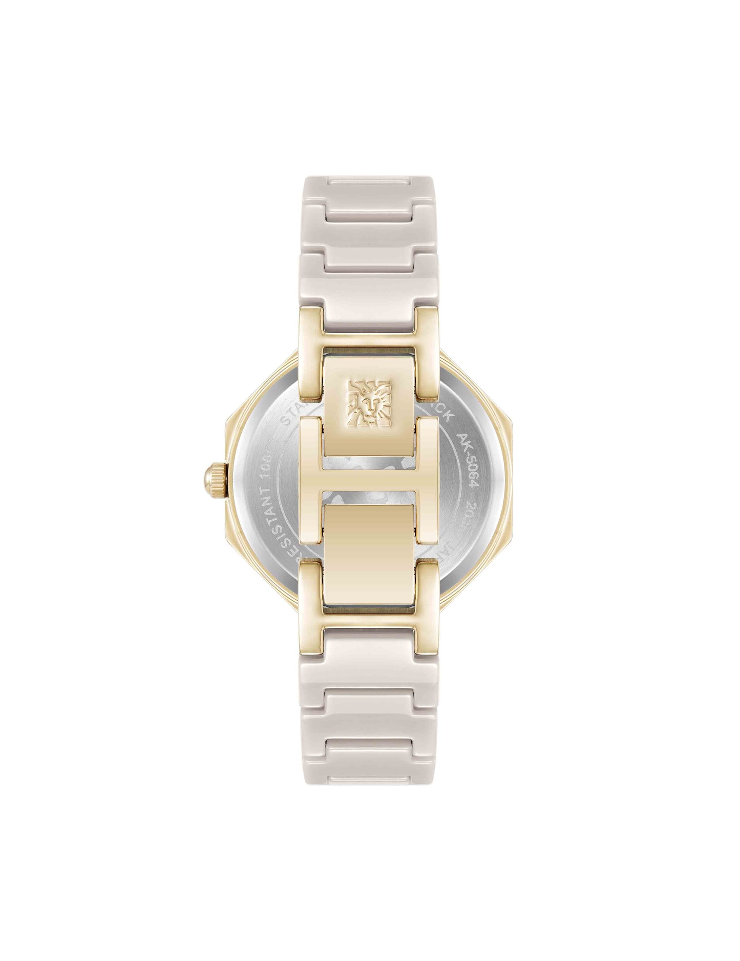 Anne Klein Octagonal Ceramic Diamond Dial Bracelet Watch