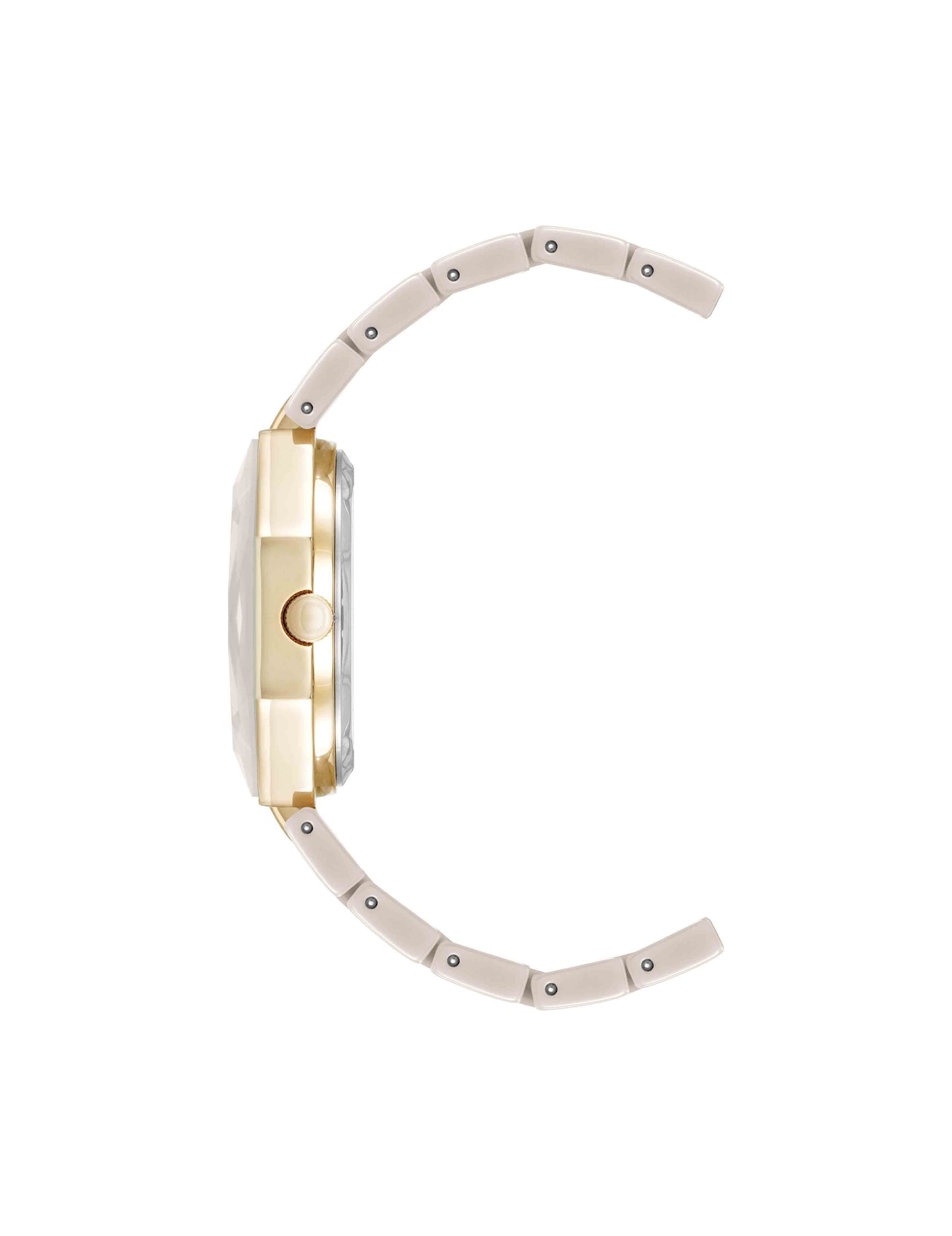 Anne Klein Octagonal Ceramic Diamond Dial Bracelet Watch