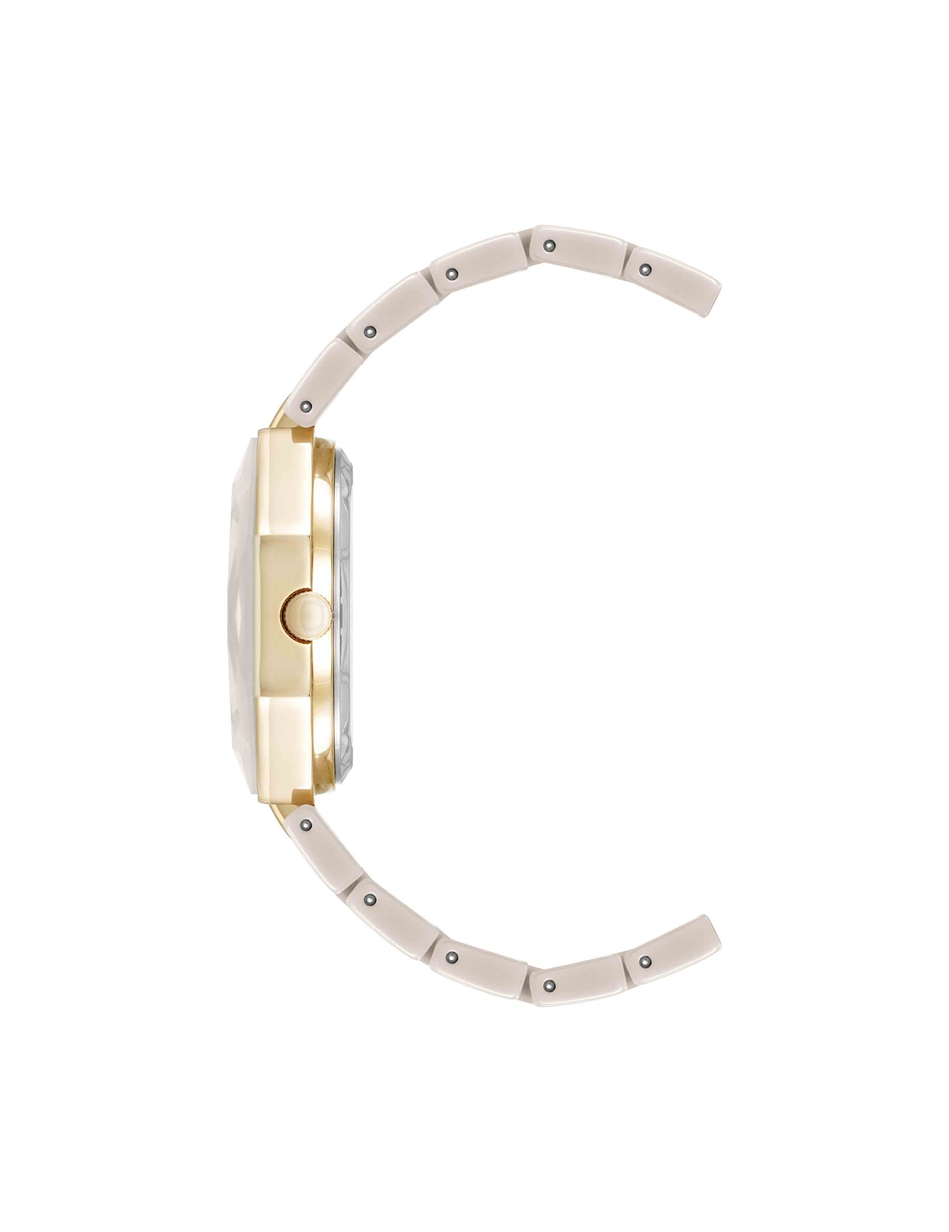 Anne Klein Octagonal Ceramic Diamond Dial Bracelet Watch