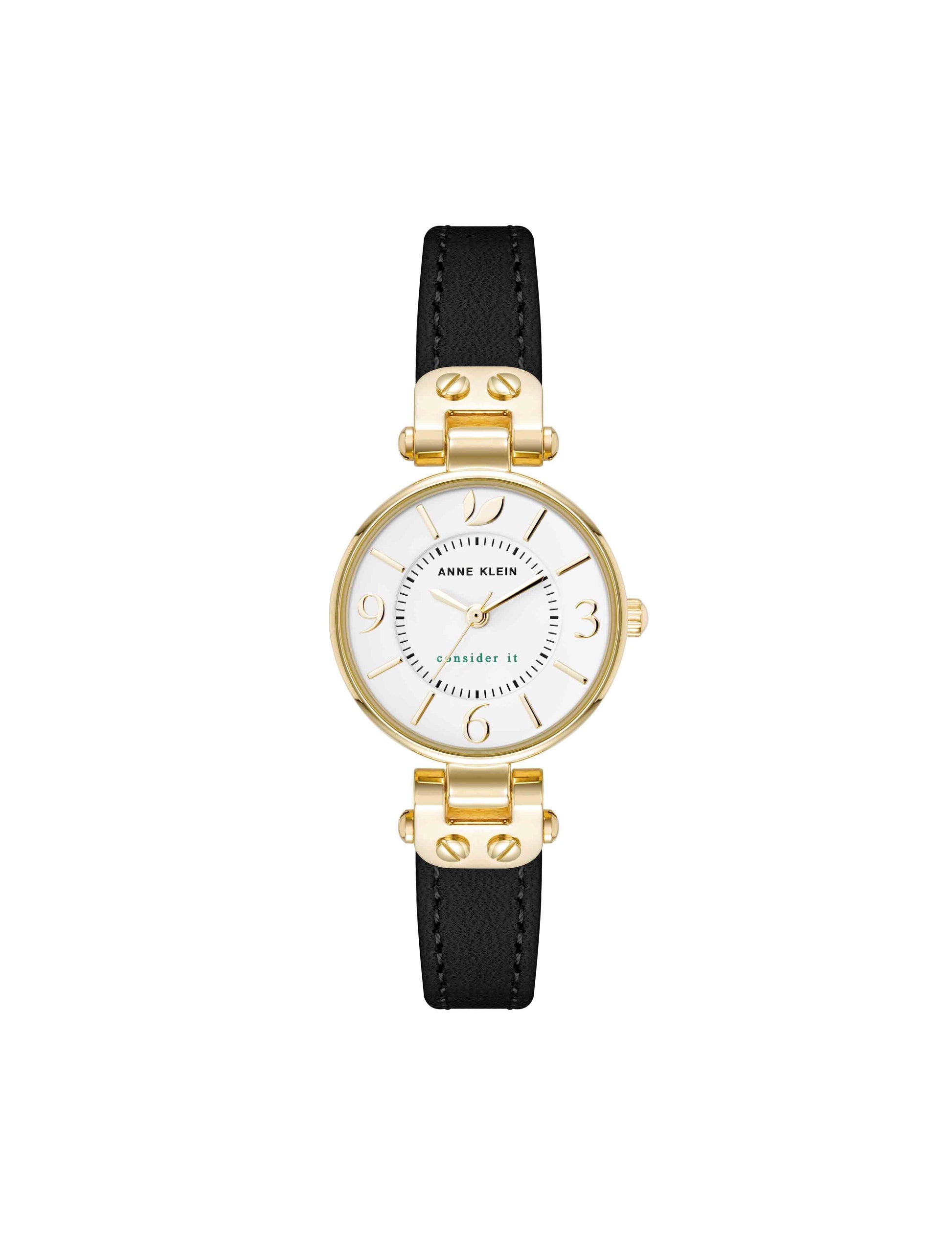 Anne Klein Sustainable Leather Strap Watch