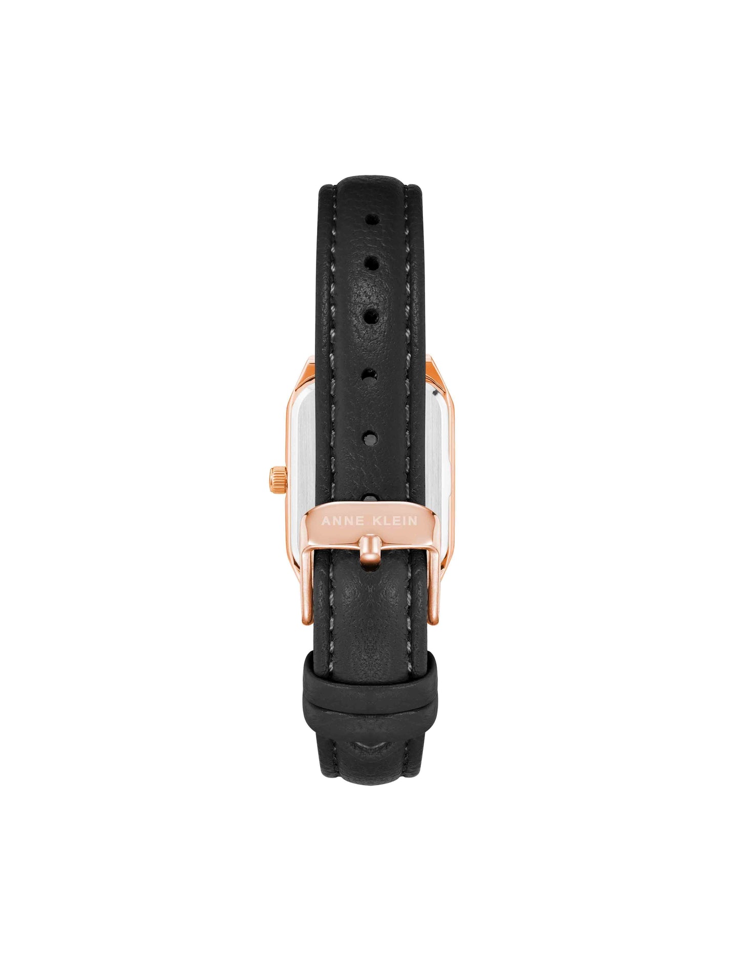 Anne Klein Octagonal Leather Strap Watch in Rose Gold