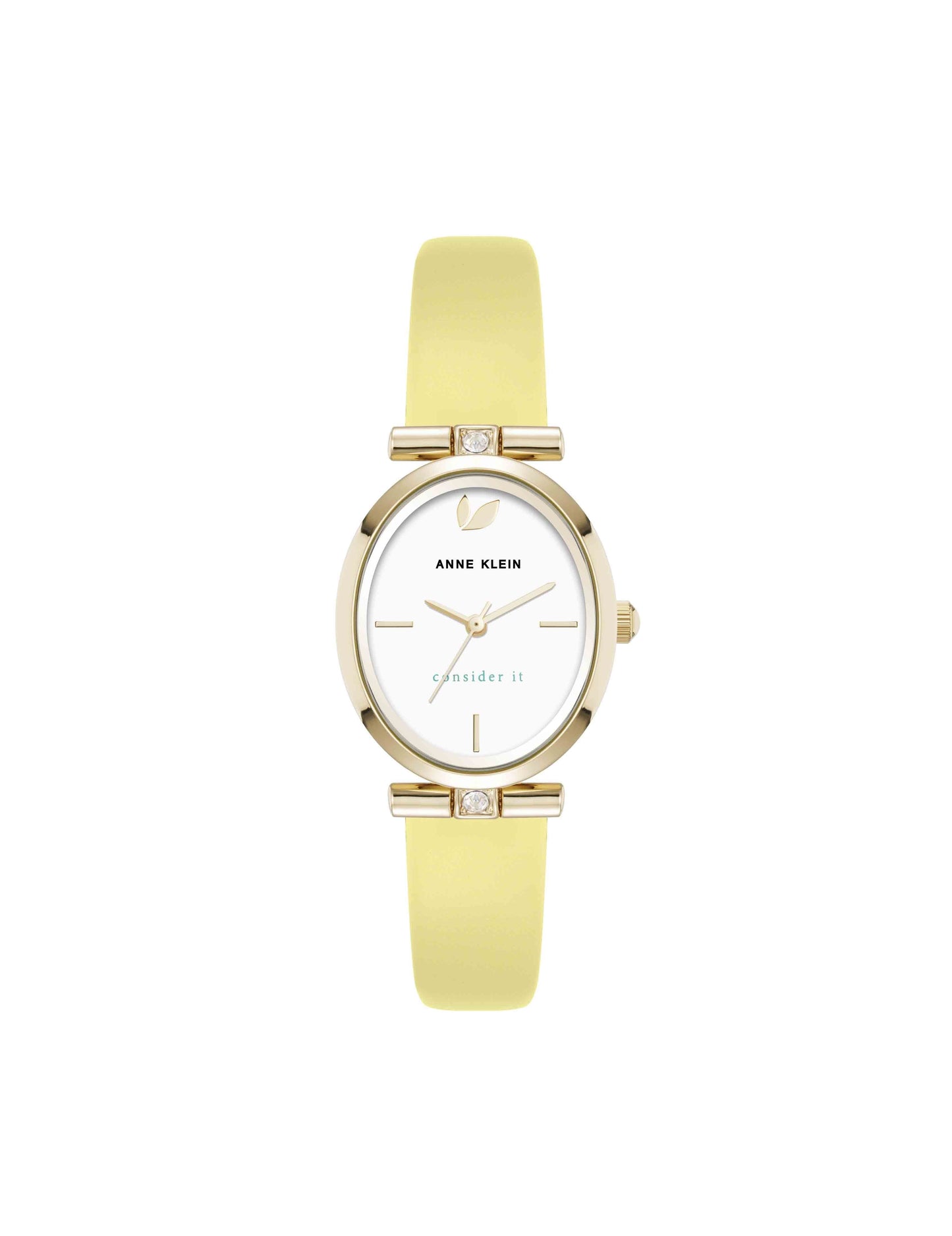 Anne Klein Oval Case Leather Watch