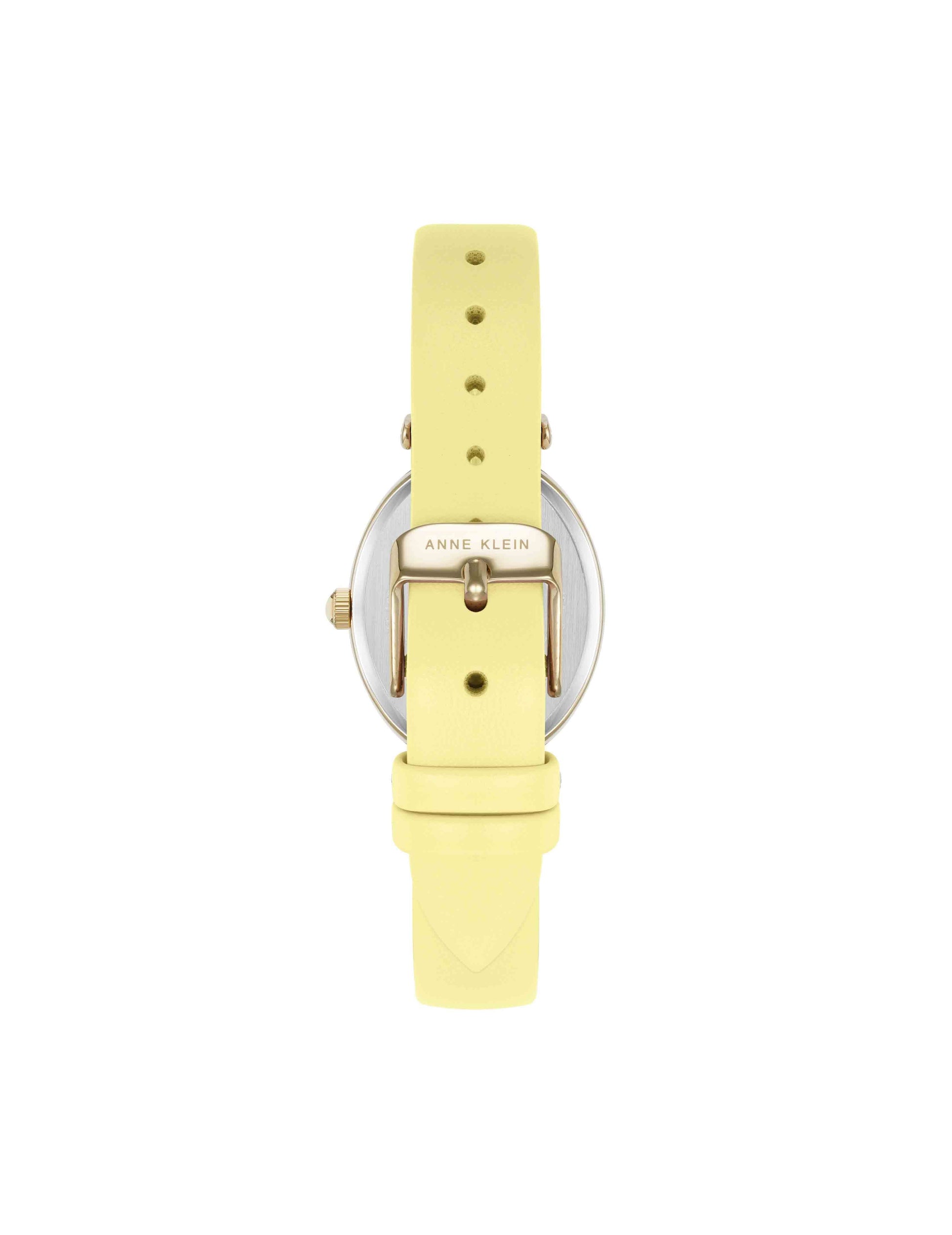 Anne Klein Oval Case Leather Watch