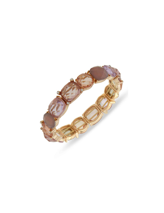 Anne Klein Stationed Stretch Bracelet - Purple