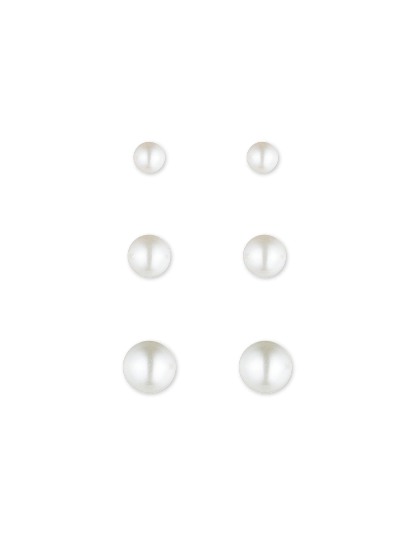 Anne Klein Pearl Stud Earring Set, 3 Pairs