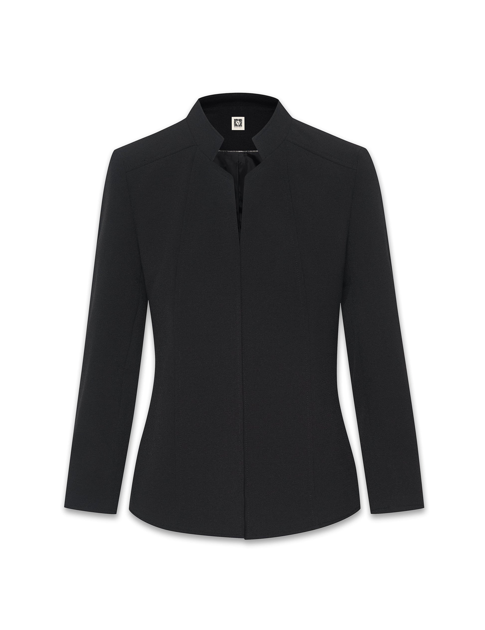 Anne Klein Stand Collar Blazer in Fluid Crepe