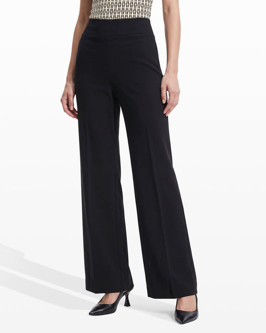Anne Klein Pull On Wide Leg Pant in Black