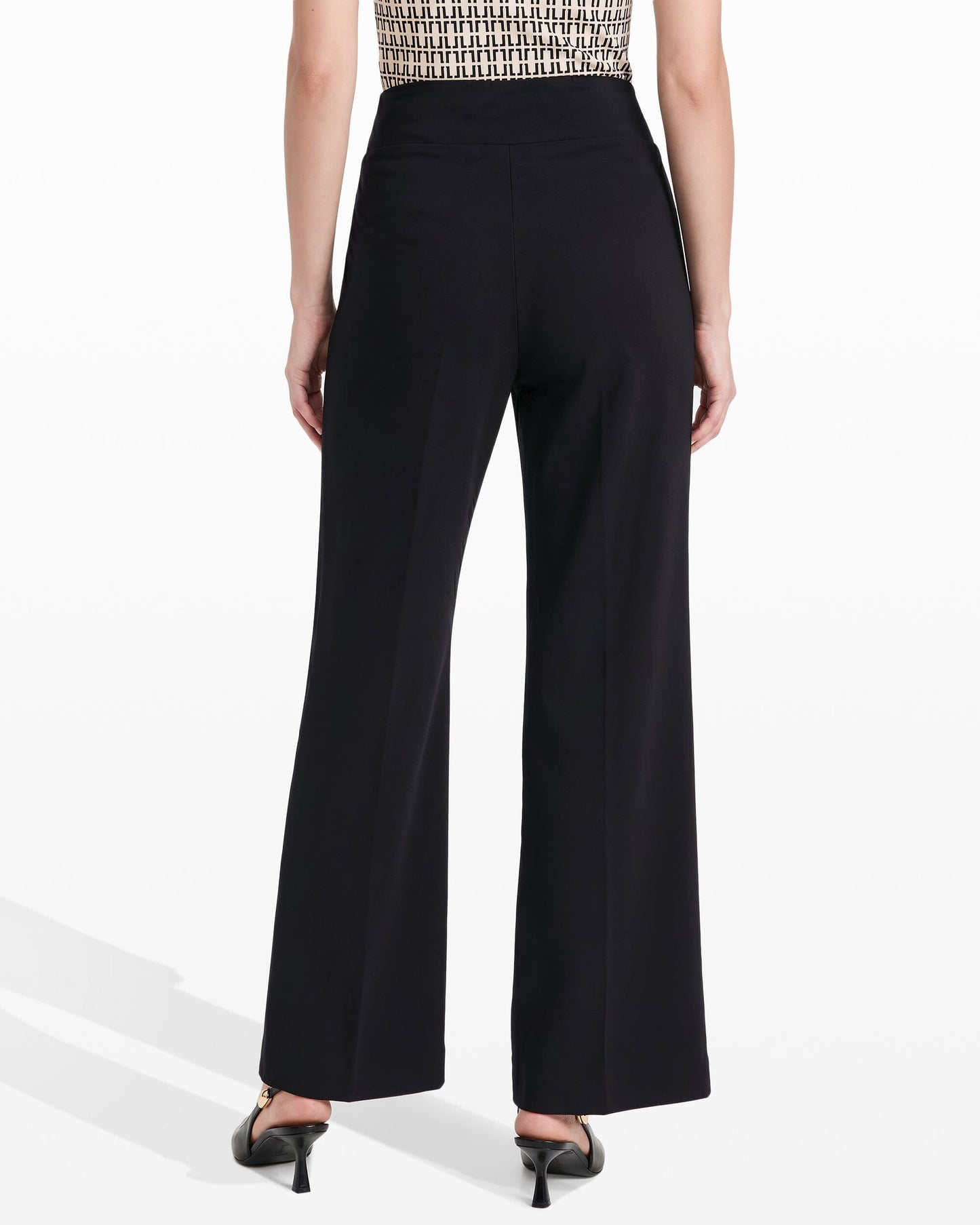 Anne Klein Pull On Wide Leg Pant in Black