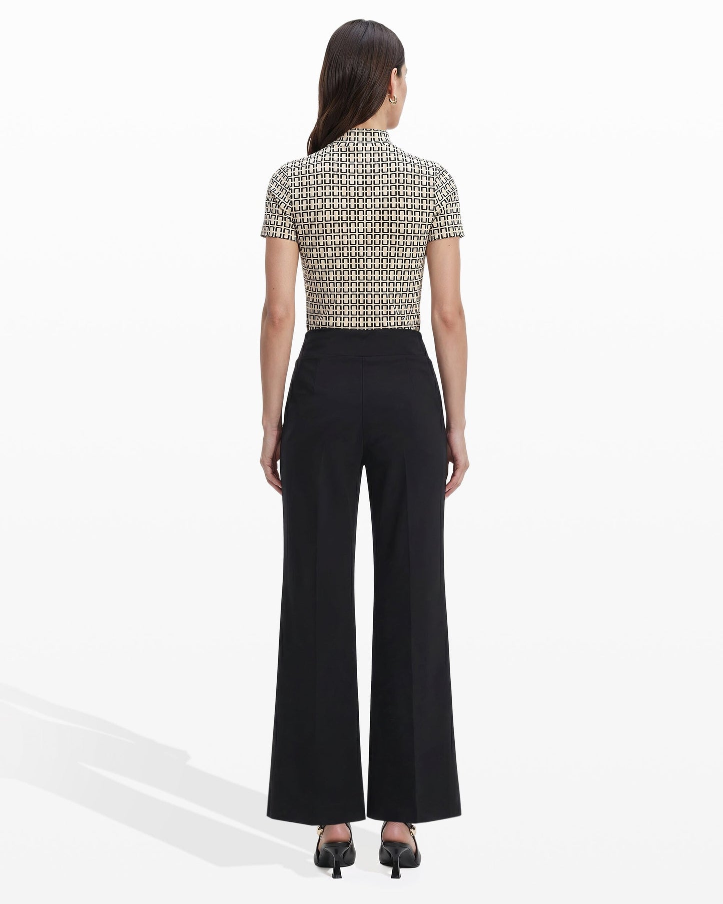 Anne Klein Pull On Wide Leg Pant in Black