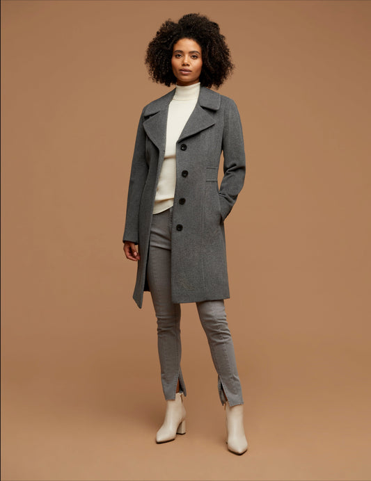Anne Klein Notch Collar Wool Coat
