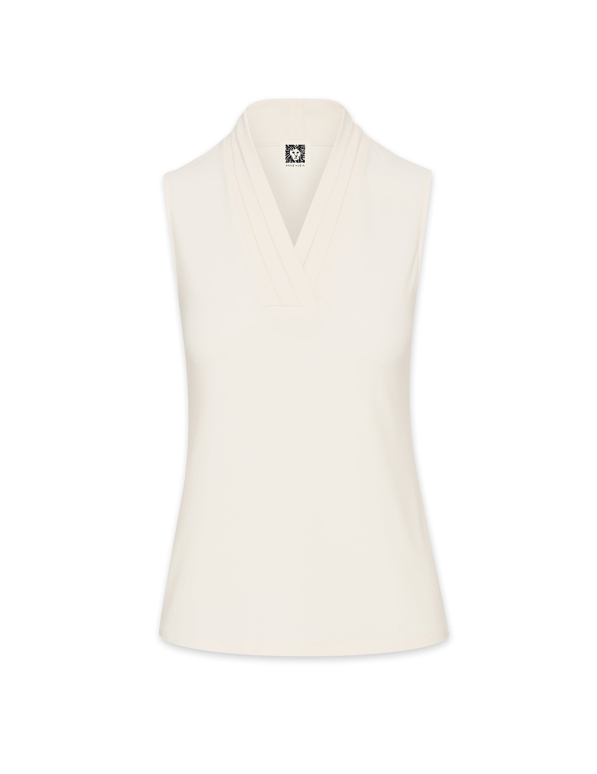 Anne Klein Petite V-Neck Triple Pleat Top