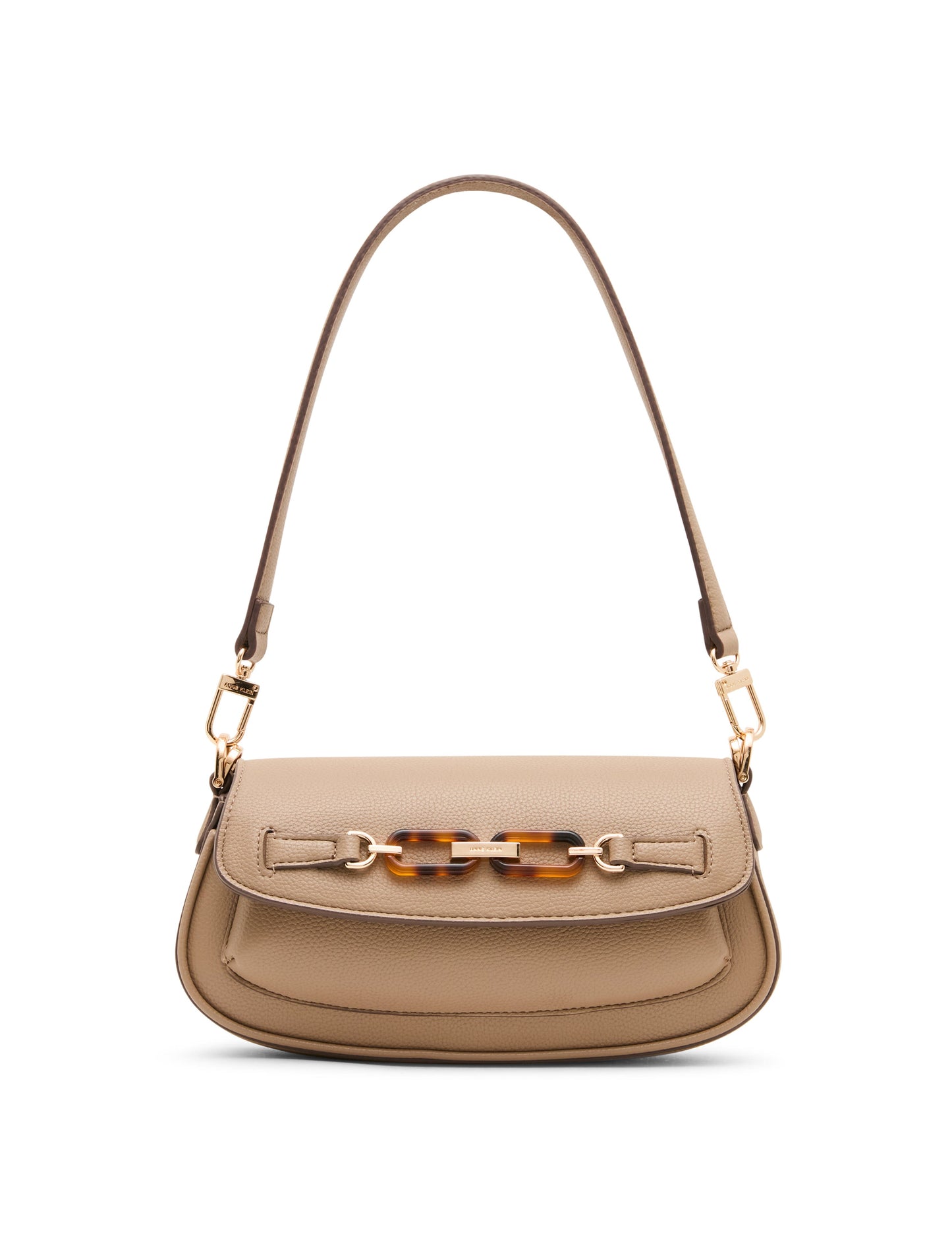 Anne Klein Tortoise Chain Link Shoulder Bag in Truffle