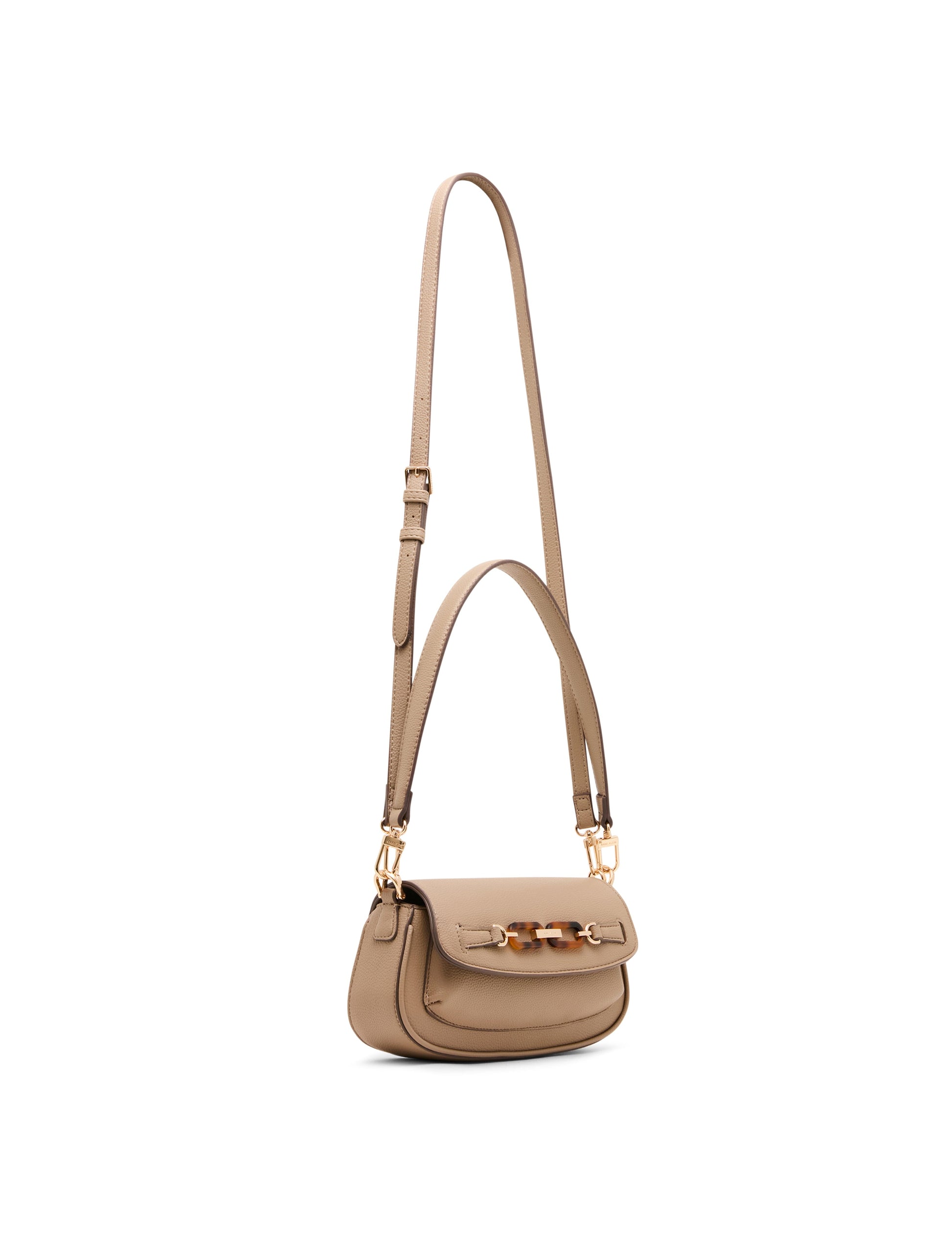 Anne Klein Tortoise Chain Link Shoulder Bag in Truffle