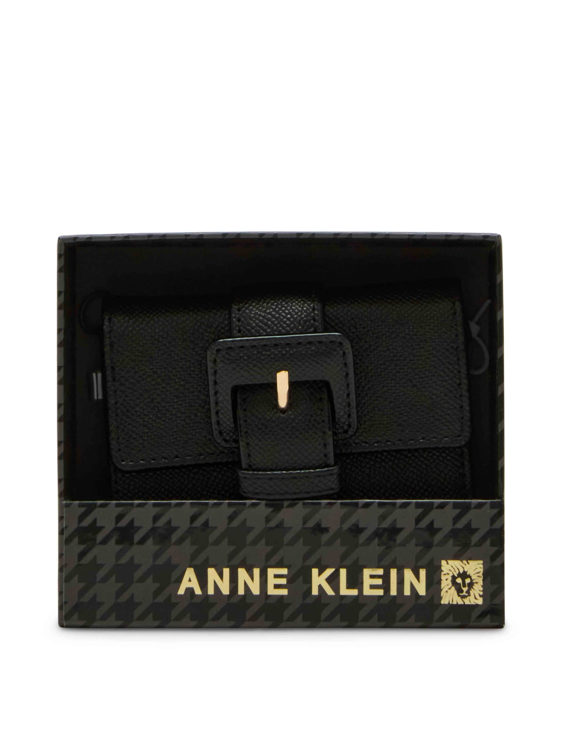 Anne Klein Covered Buckle Flap Wallet Gift Set, New Bordeaux