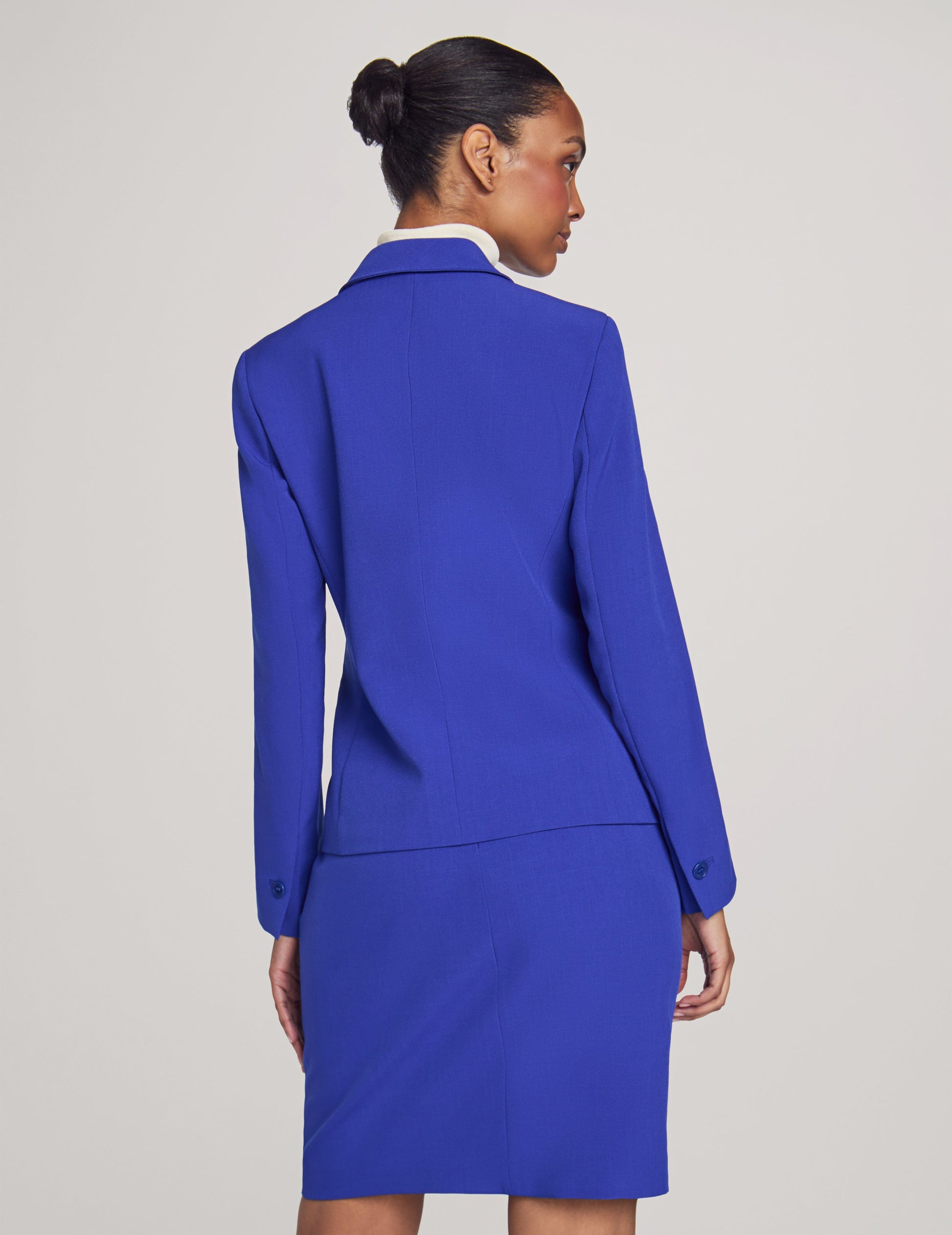 Anne Klein Blazer & Skirt Suit Set in Royal Sapphire