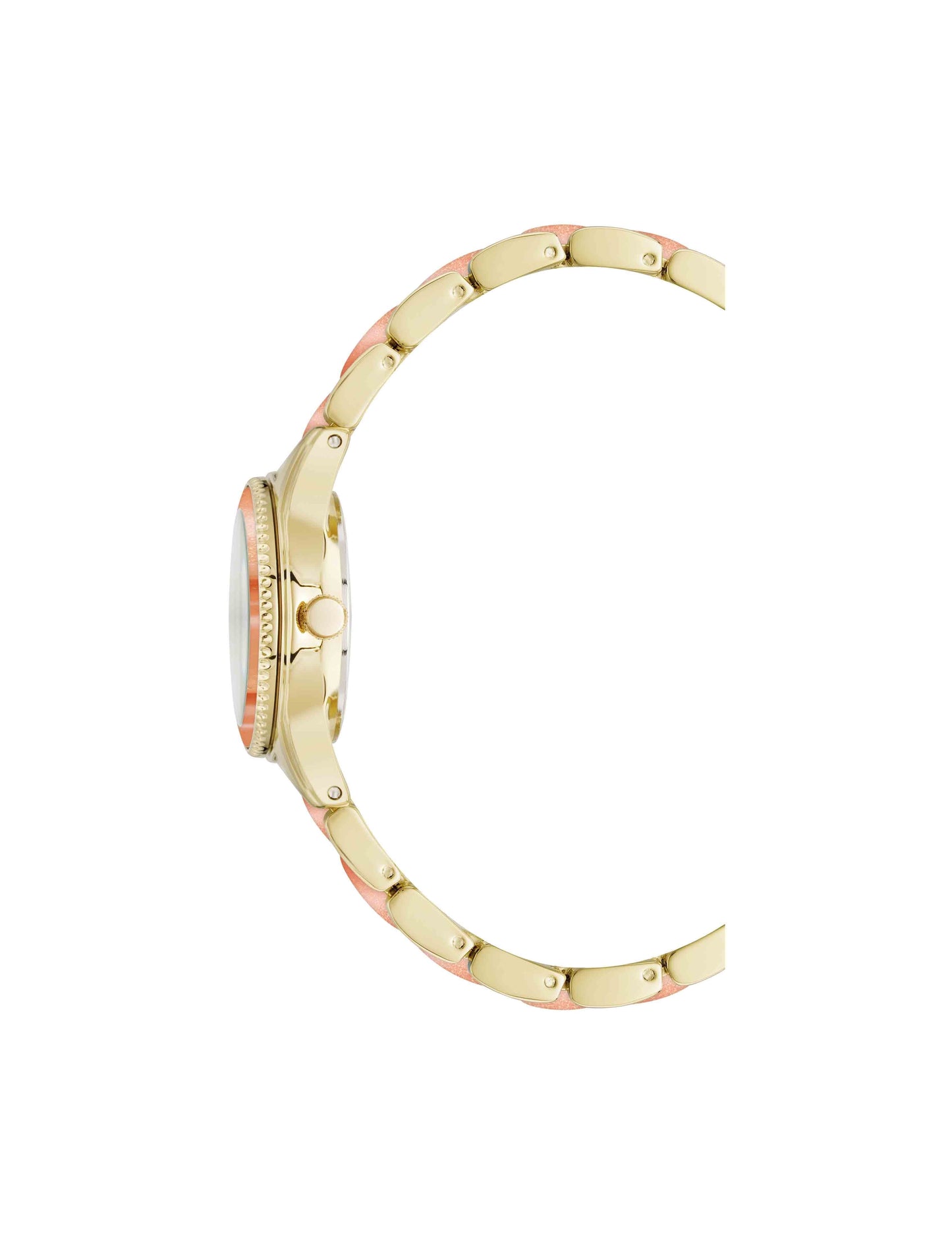 Anne Klein Pearlescent Resin Link Bracelet Watch