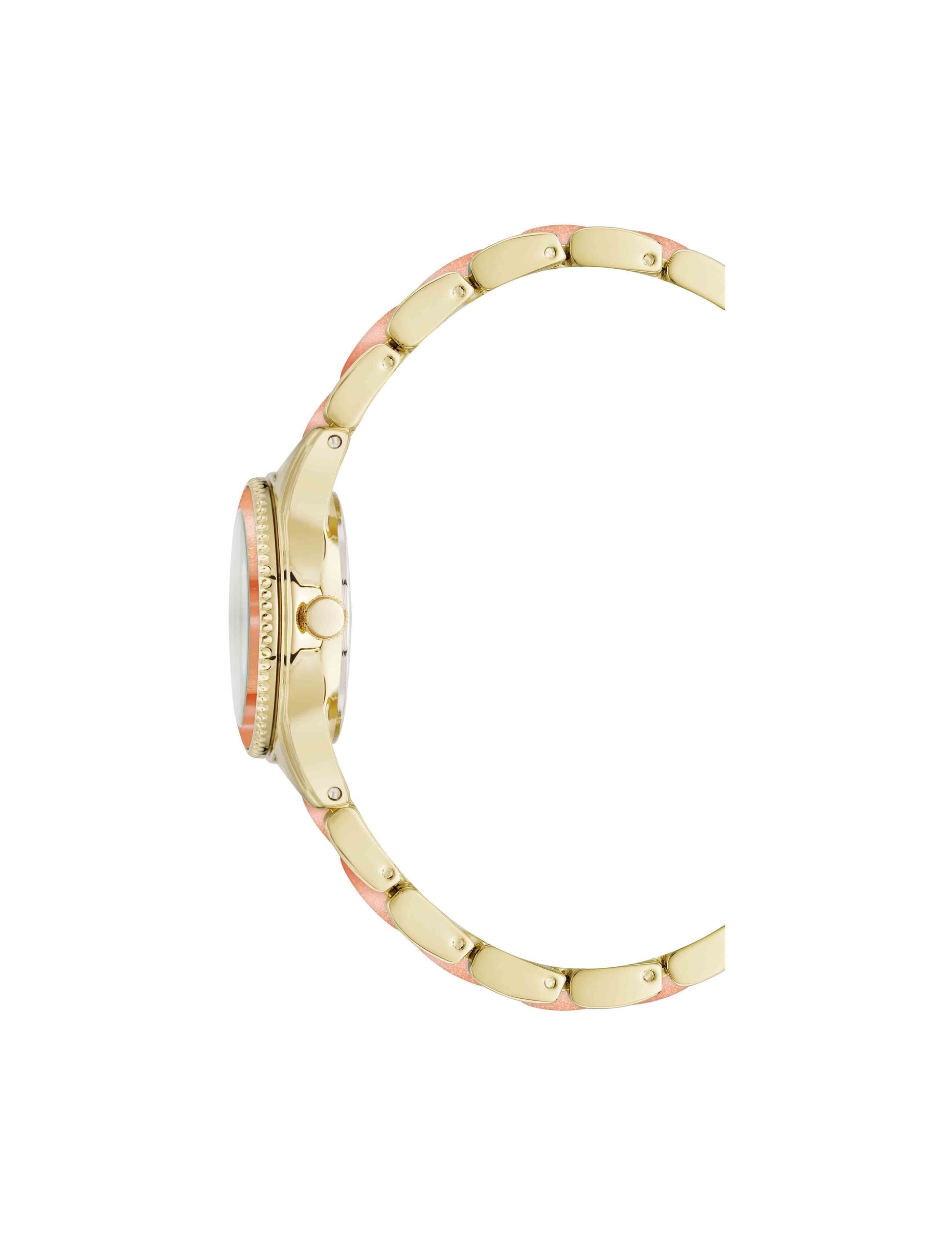 Anne Klein Pearlescent Resin Link Bracelet Watch