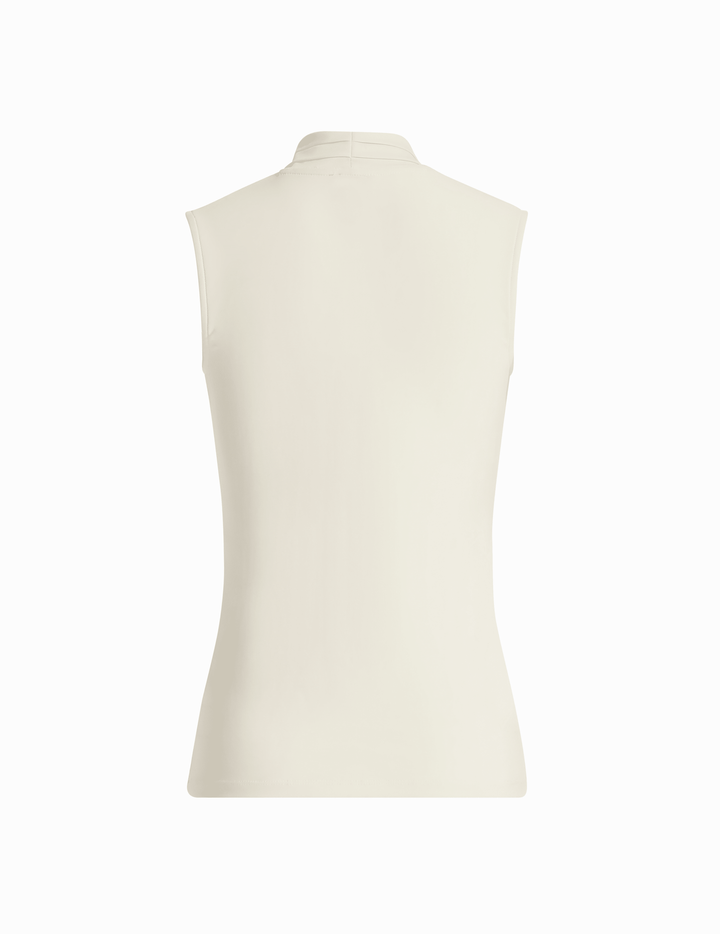 Anne Klein V-Neck Triple Pleat Sleeveless Top