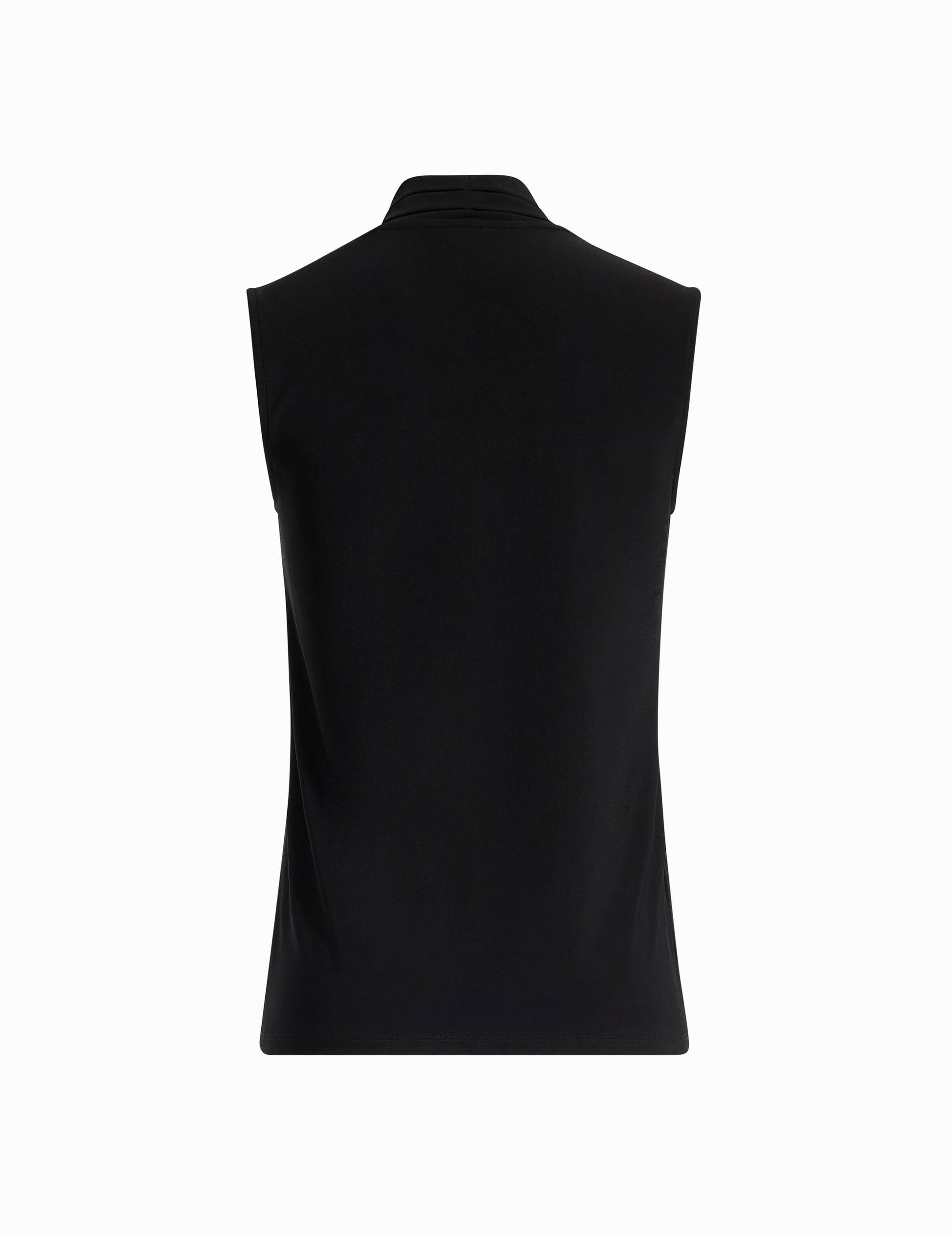 Anne Klein V-Neck Triple Pleat Sleeveless Top