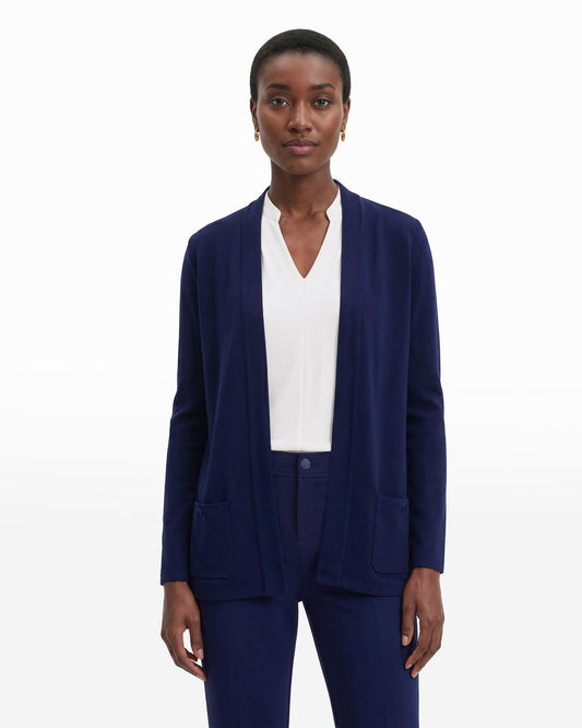 Anne Klein Open-Front Cardigan with Pockets