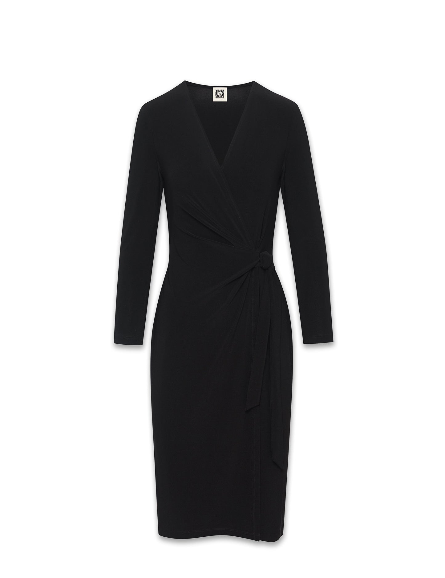 Anne Klein Faux Wrap Dress in Black
