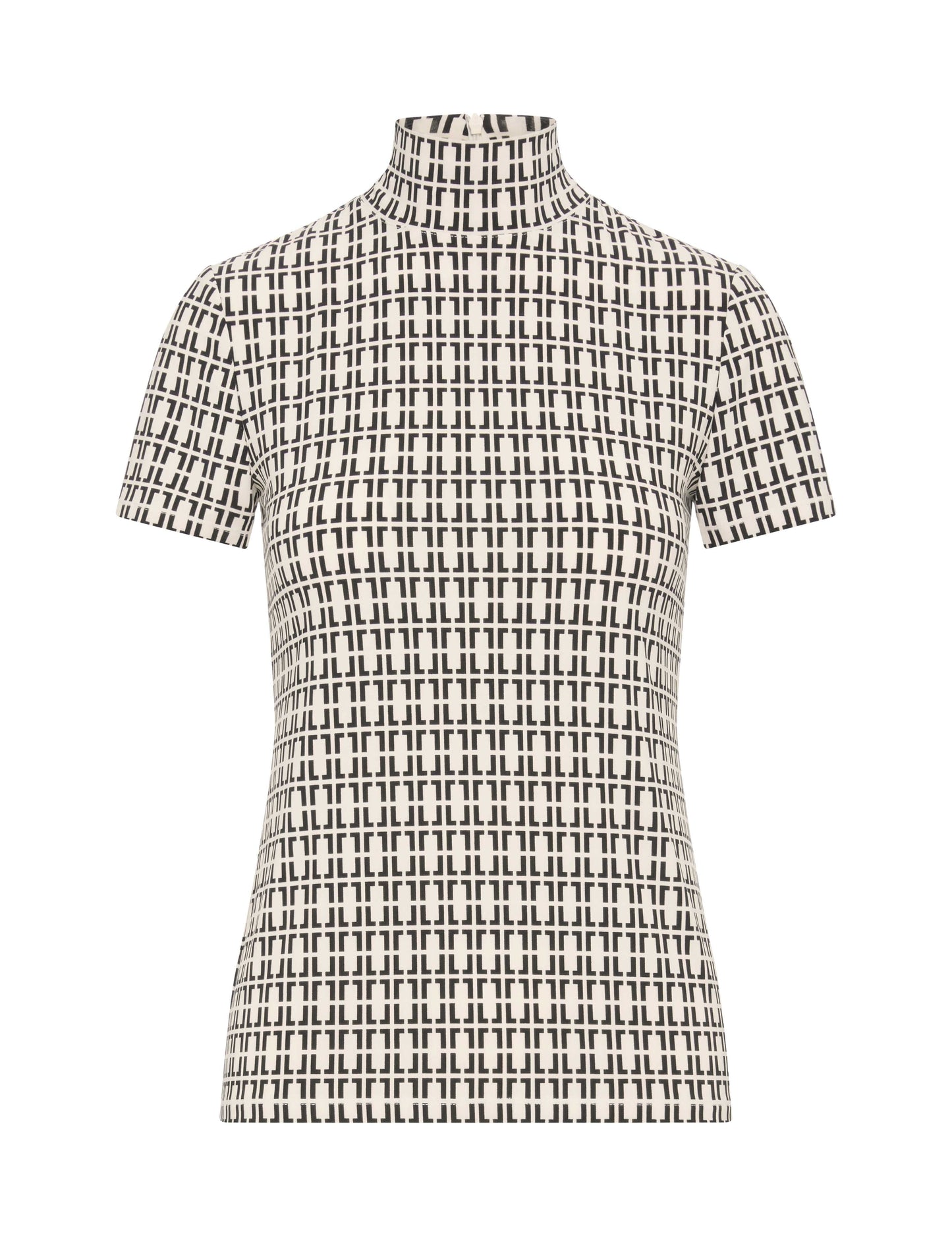 Anne Klein Chainlink Mock Neck Knit Top