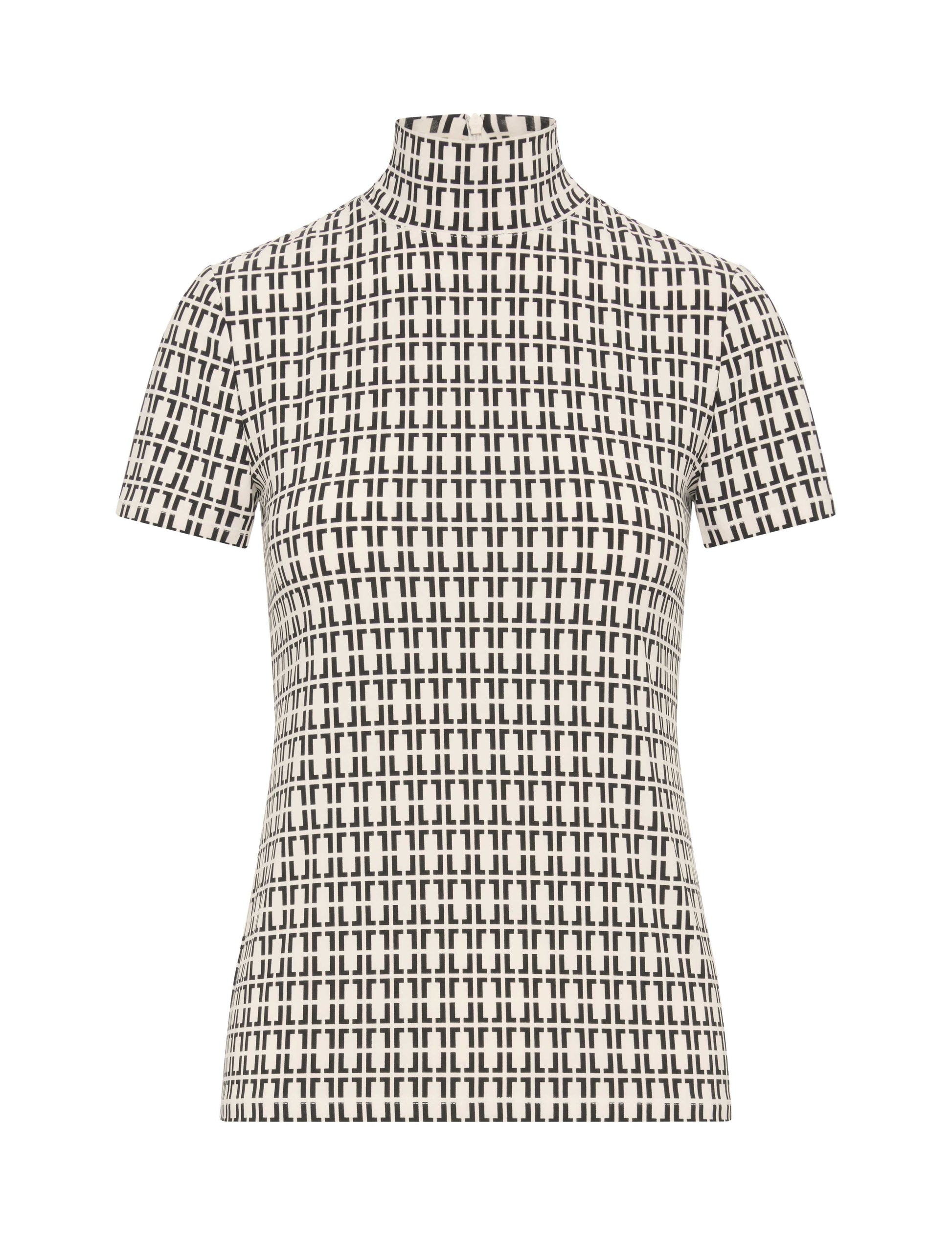 Anne Klein Chainlink Mock Neck Knit Top