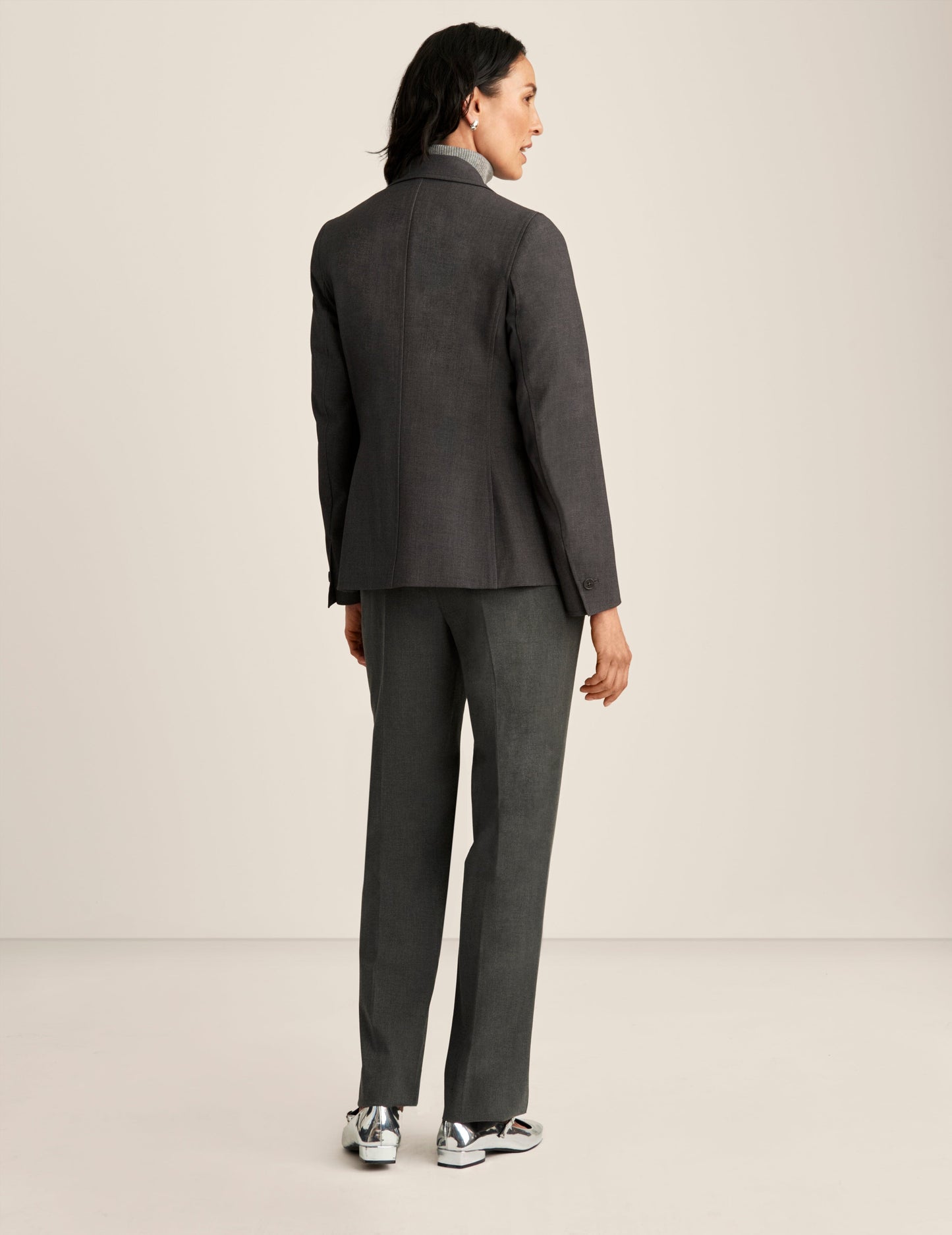 Anne Klein Melange Single Button Blazer